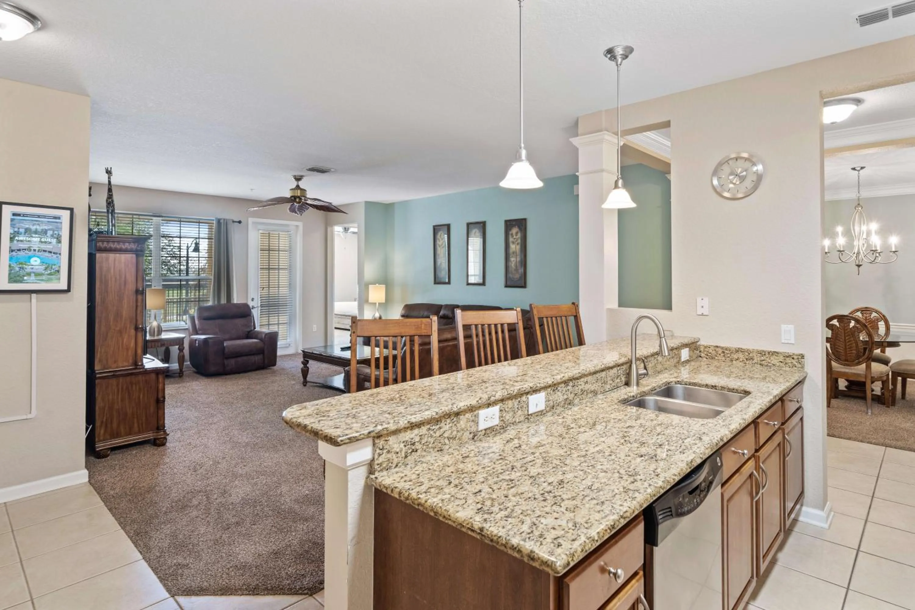 Living room in Orlando Resort Rentals at Universal Boulevard