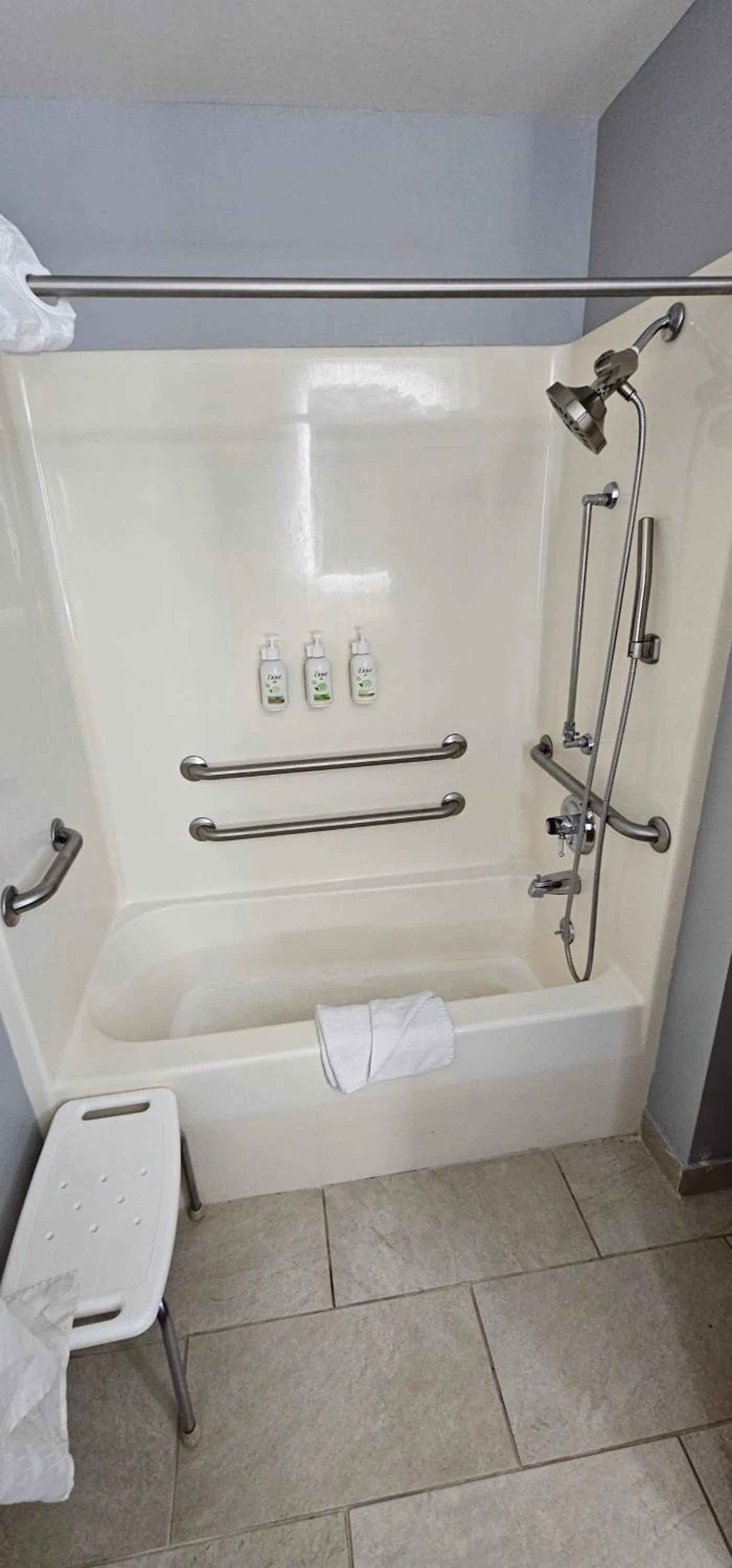 Shower in AmericInn by Wyndham Fort Atkinson