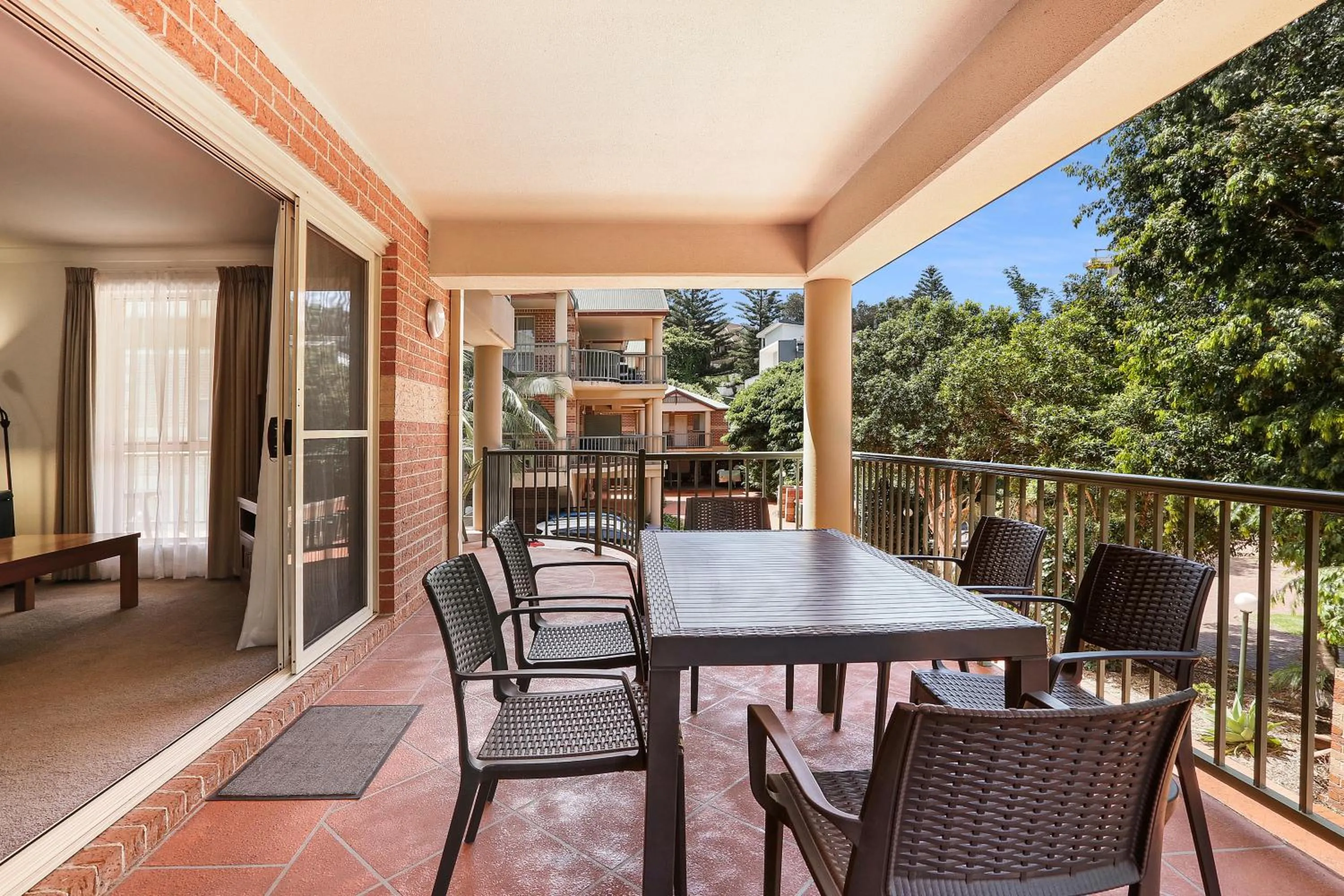 Patio in Terralong Terrace Apartments