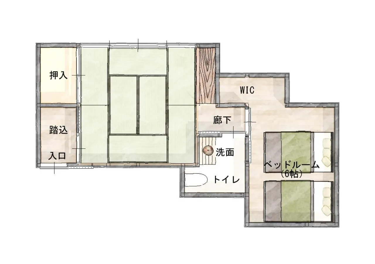 Photo of the whole room in Super Hydrogen Rich Spa Yado Kanzan