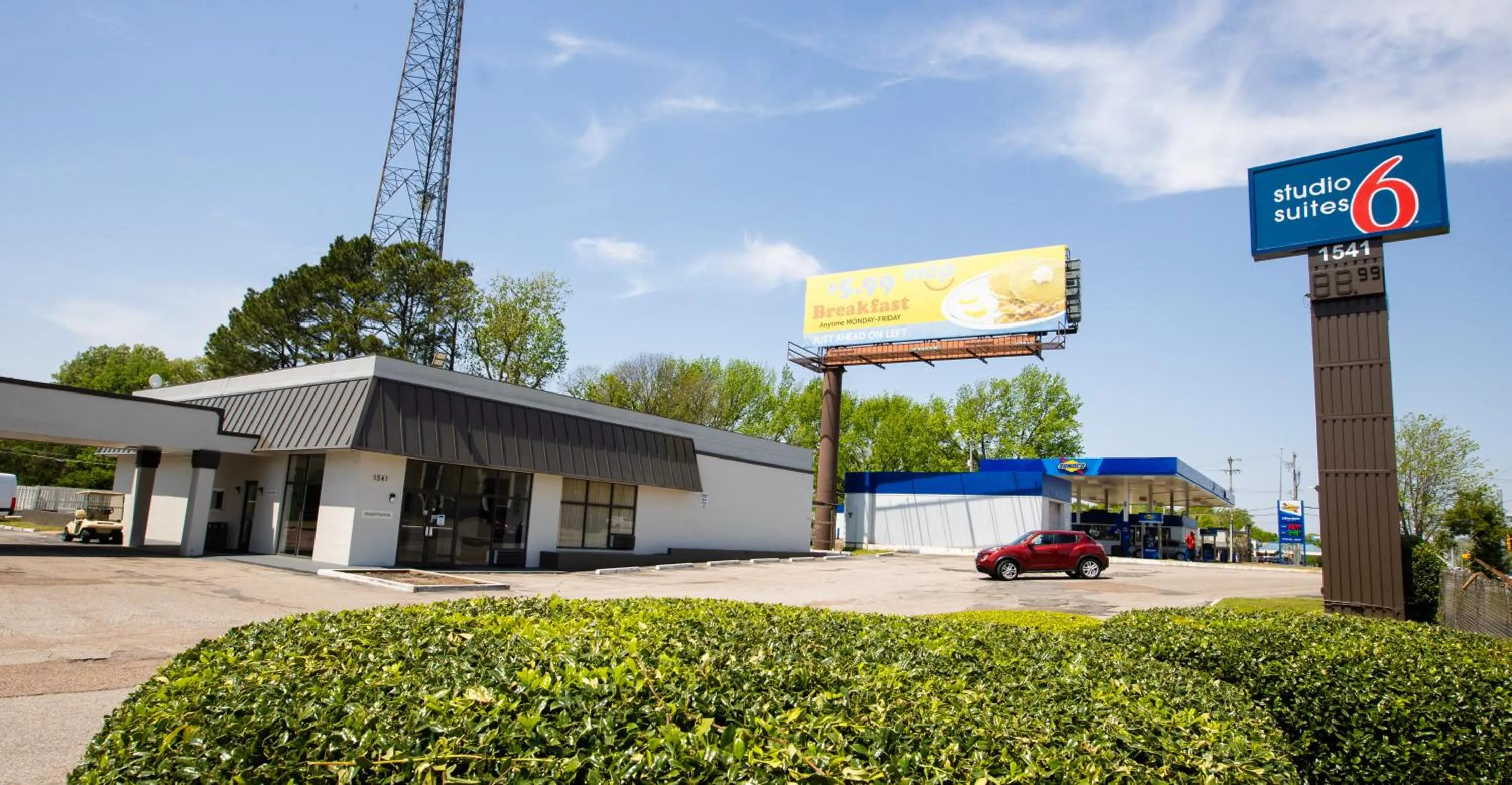 Street view in Studio 6 Suites Memphis, TN East Memphis