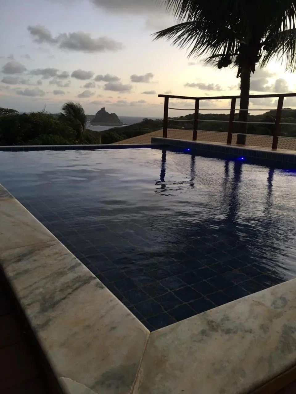Pool view in Pousada Recanto