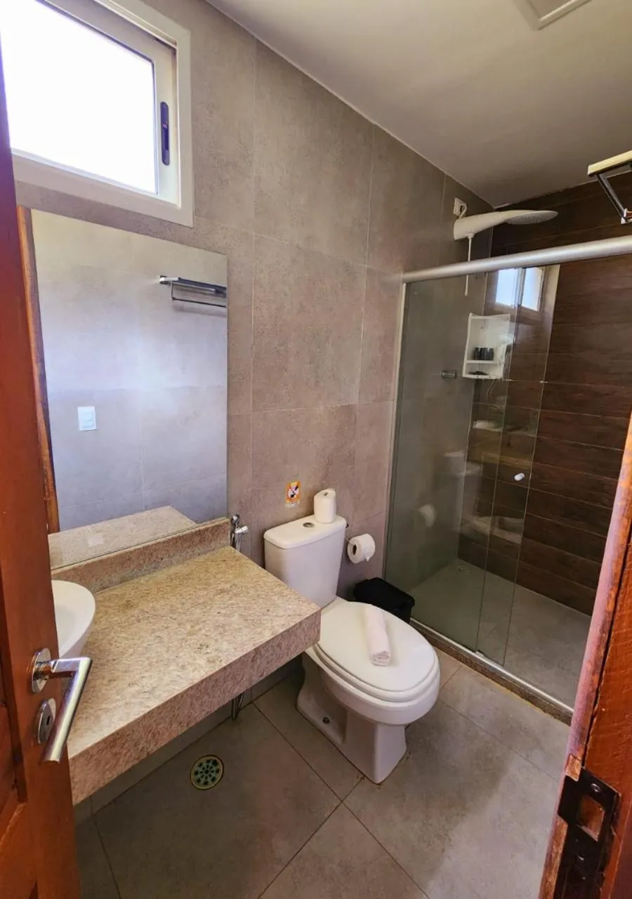 Bathroom in Pousada Recanto