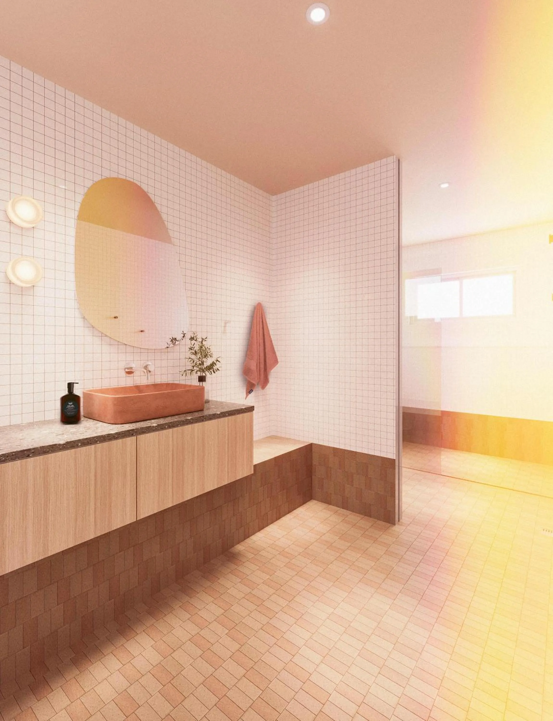 Bathroom in Dolphins Motel