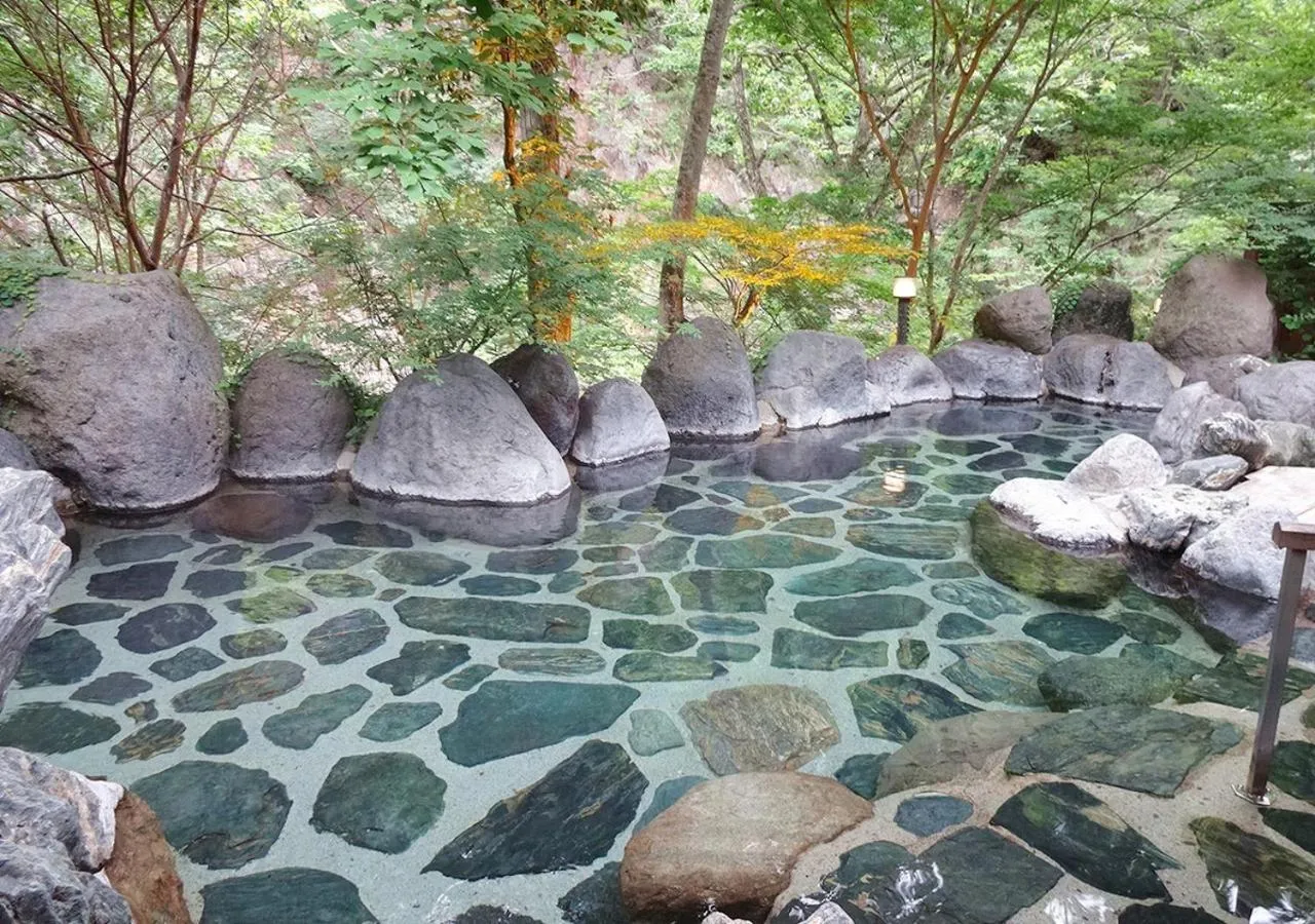 Open Air Bath in Hotel Yunishigawa