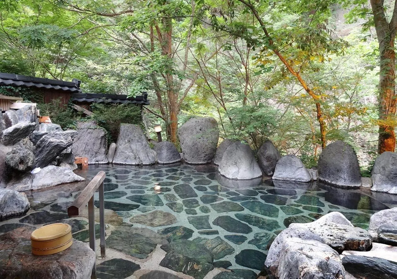 Open Air Bath in Hotel Yunishigawa