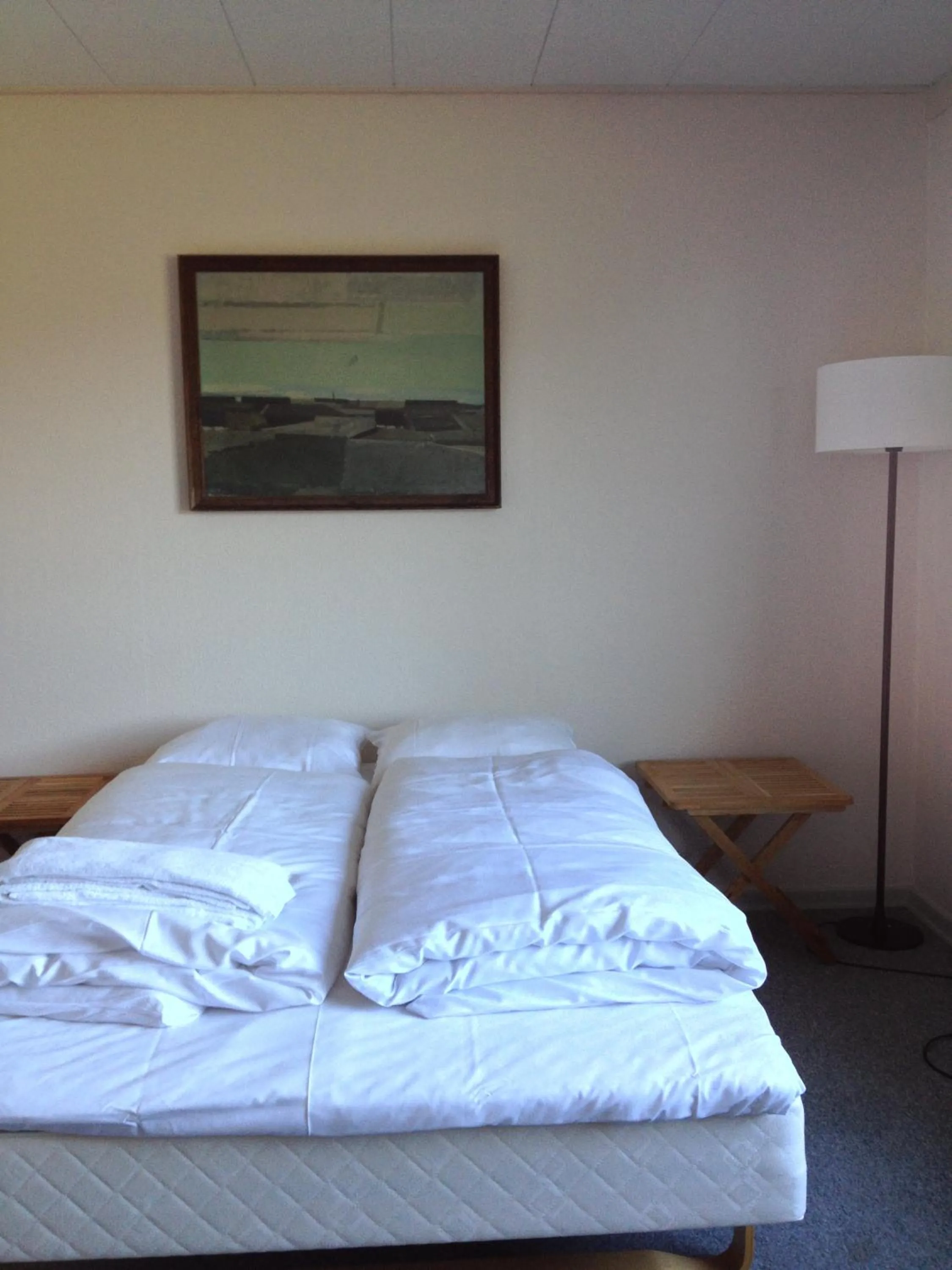 Bed in Hotel Vadehavet