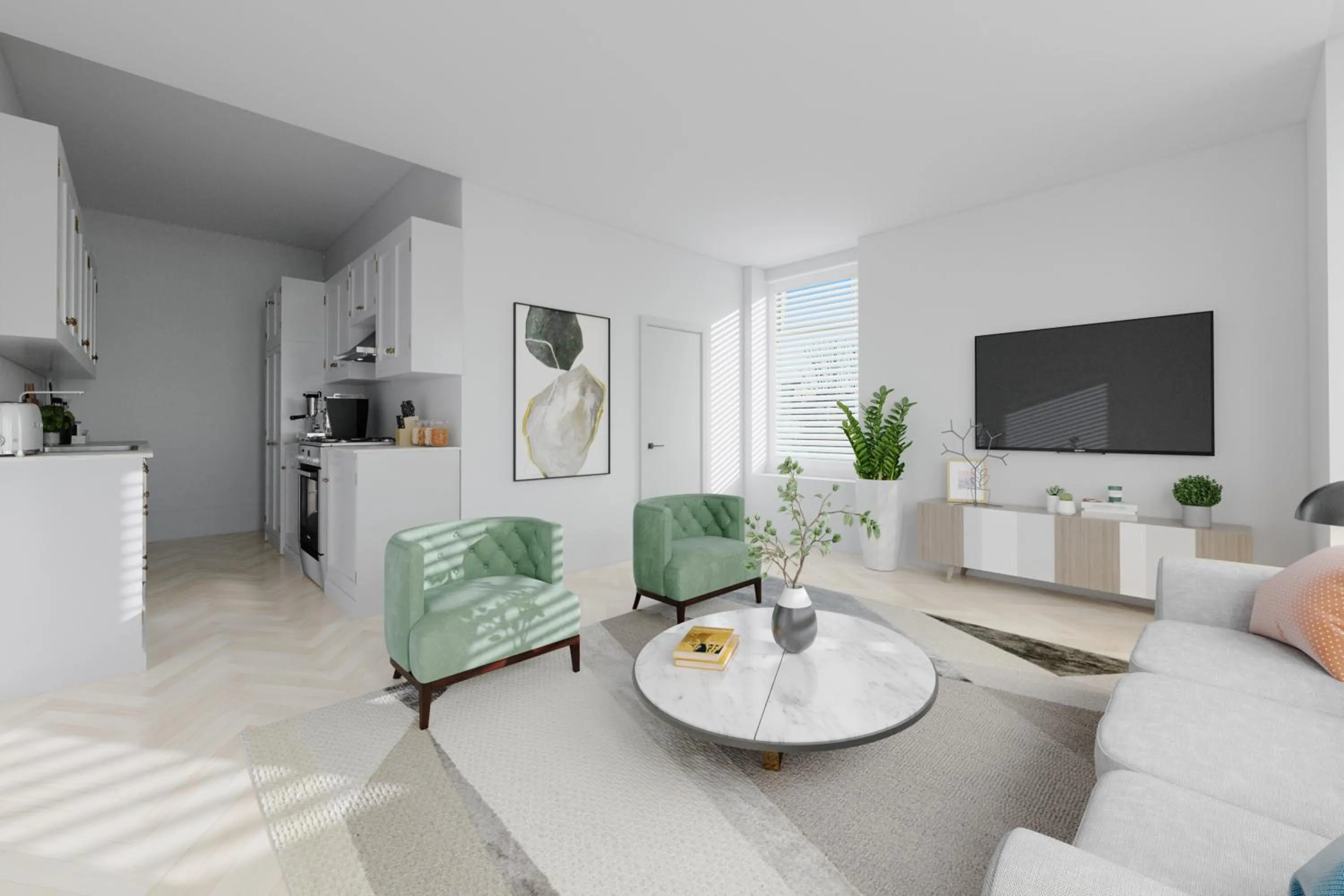 Living room in The Old School House - By Central Beach Leisure