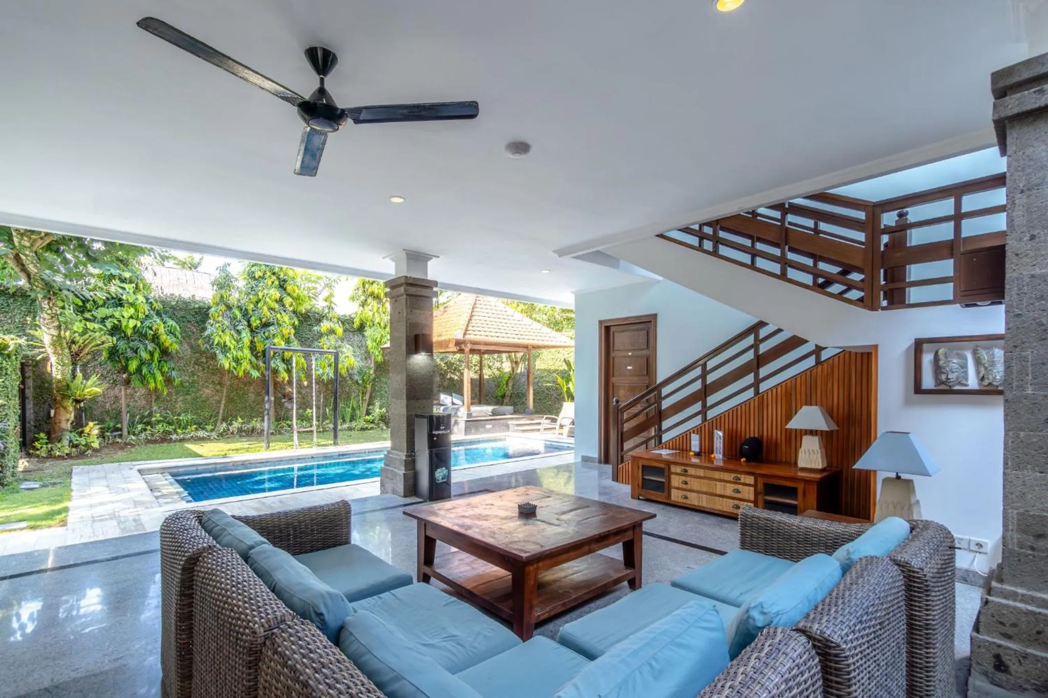 Living room in Kecapi Villa Seminyak by Ini Vie Hospitality