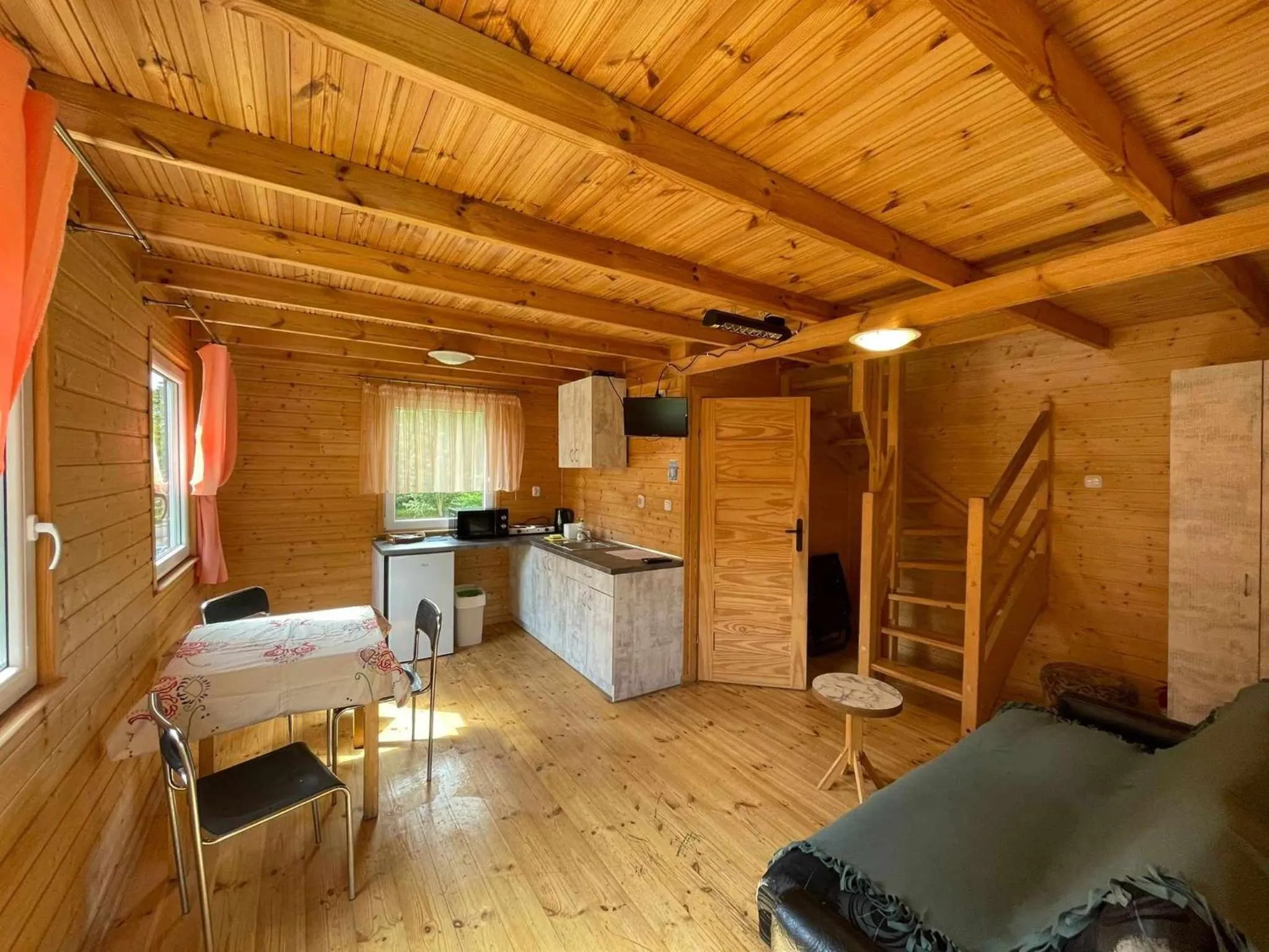 Kitchen or kitchenette, Bed in Wypoczynek Hnatczak