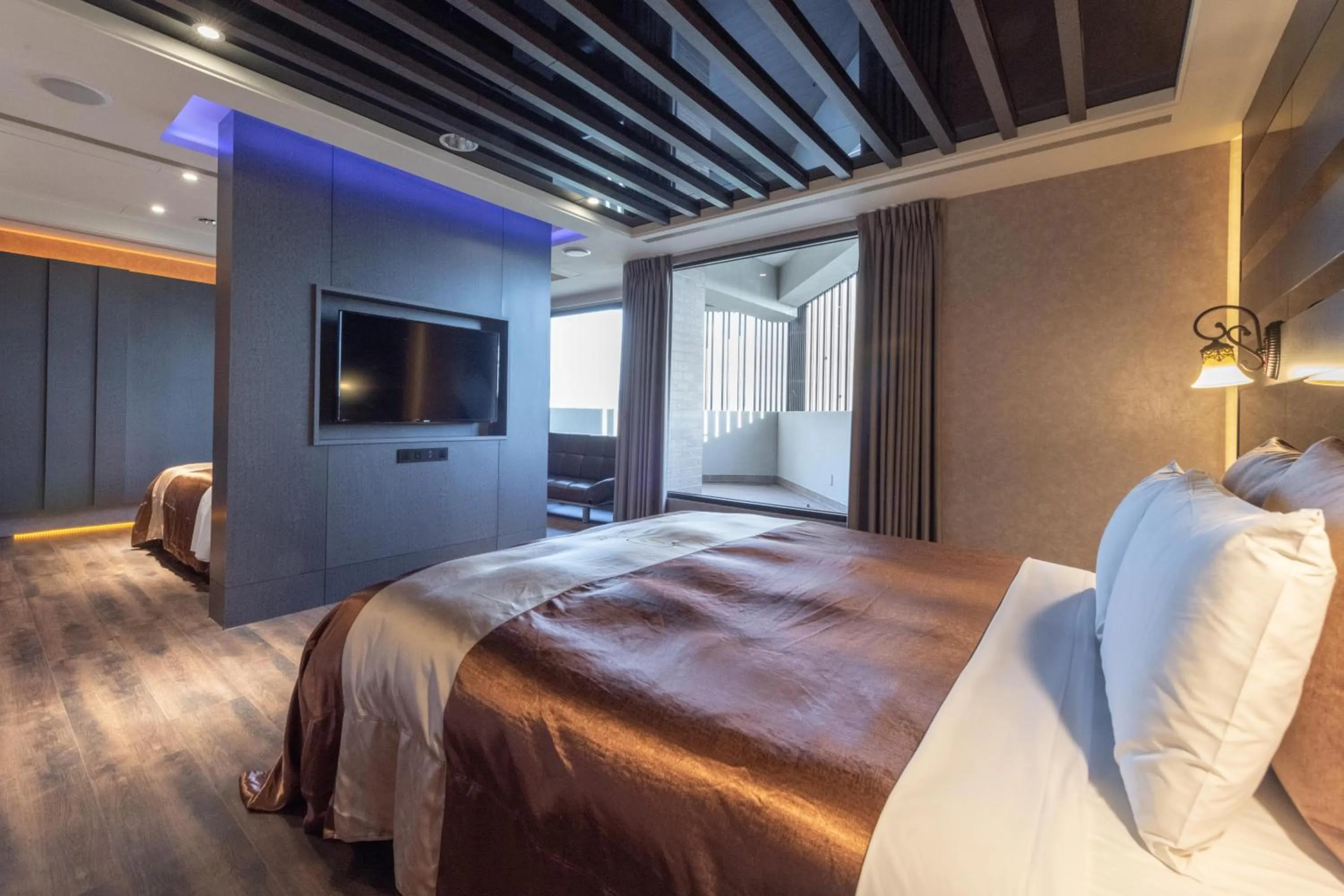 Bed in 覓玥精品時尚旅館 Mi Yue Boutique Motel