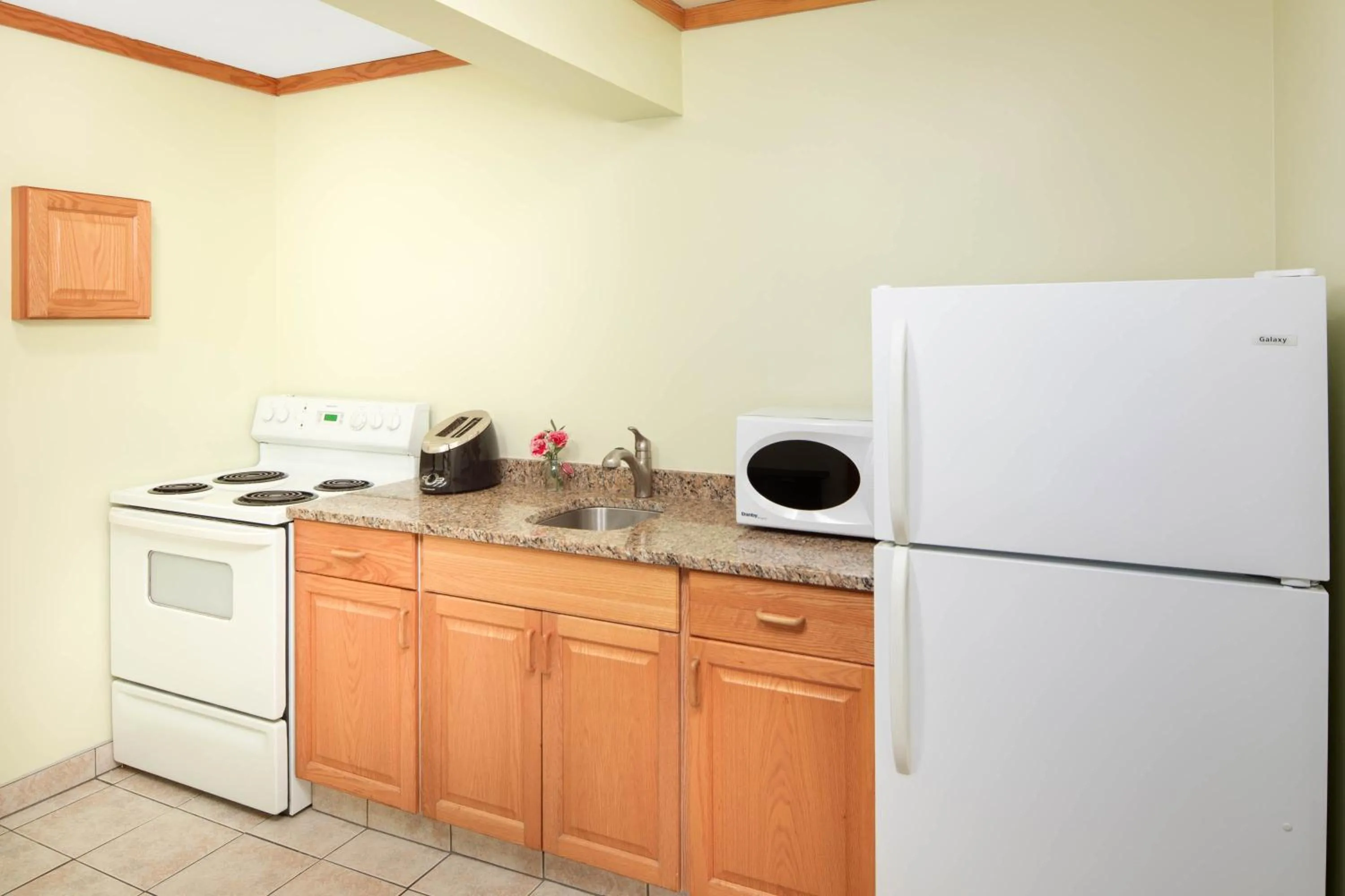Kitchen or kitchenette in Travelodge by Wyndham Golden Sportsman Lodge