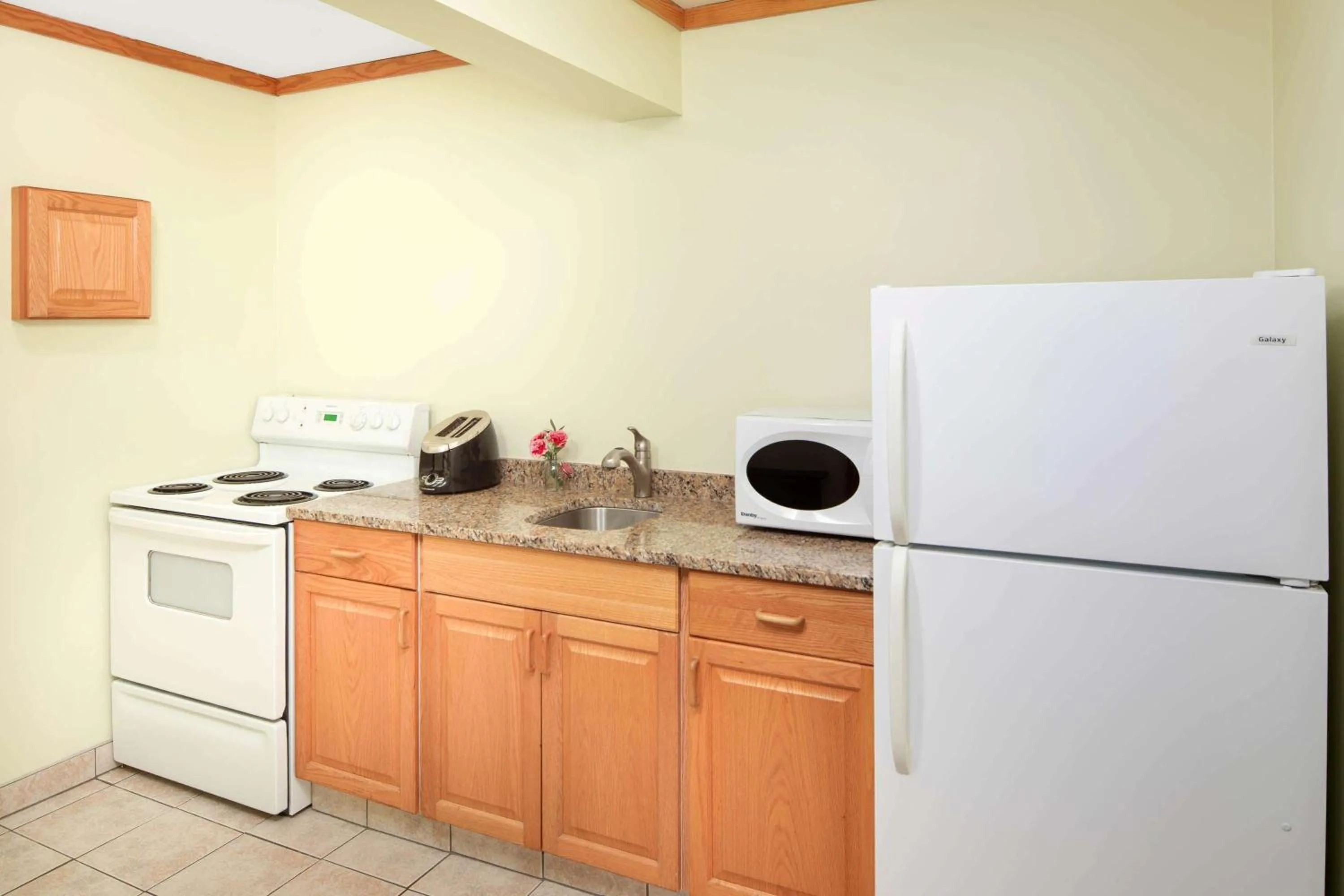 Kitchen or kitchenette in Travelodge by Wyndham Golden Sportsman Lodge