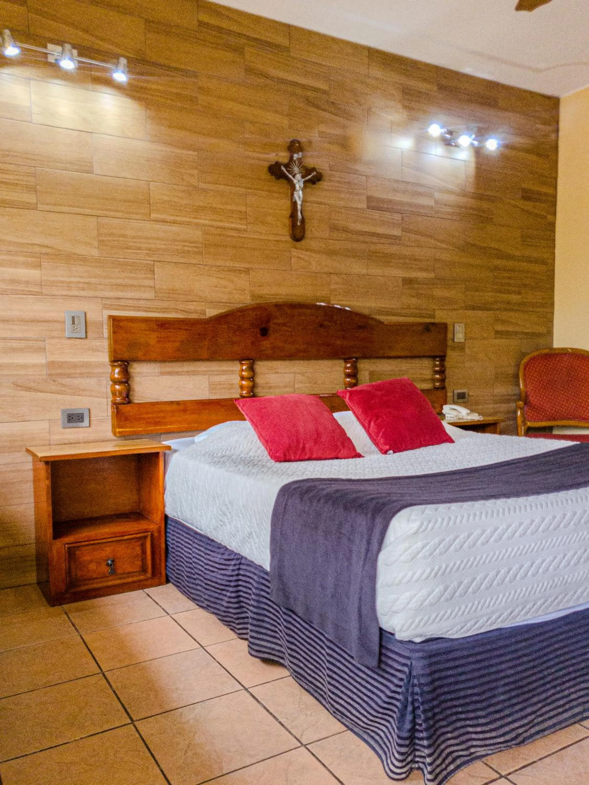 Bed in Hotel Posada Santa Fe Sabinas