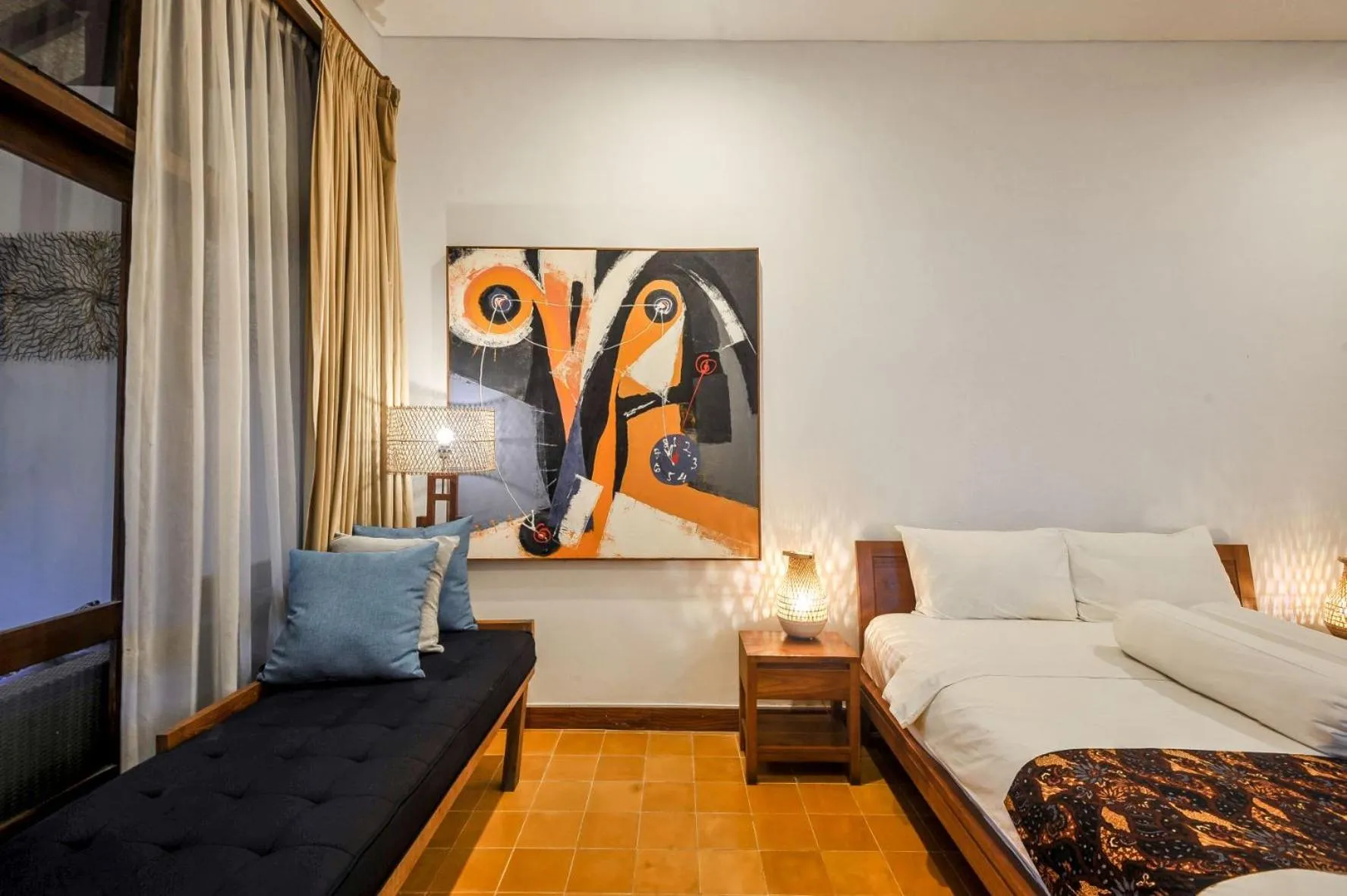 Seating area, Bed in Rumah Mertua Heritage