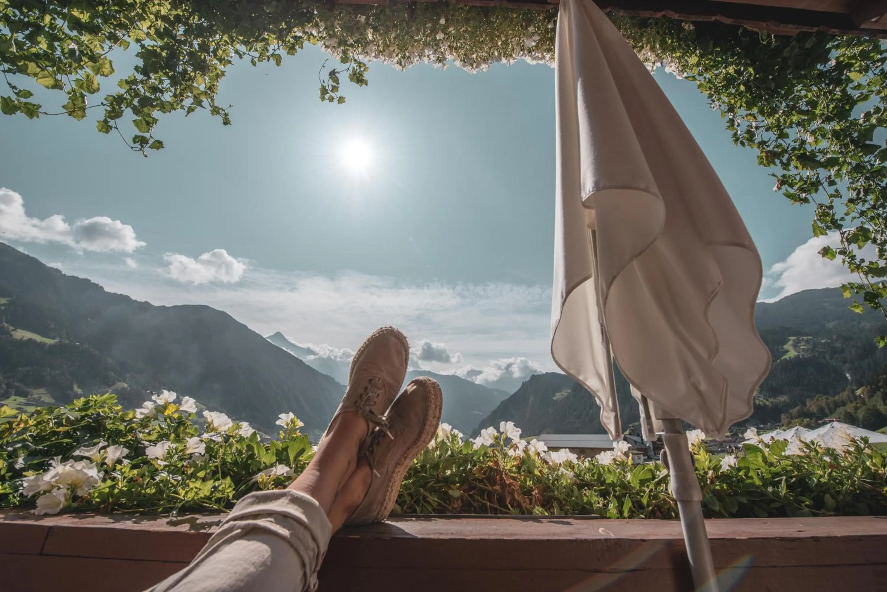 Balcony/Terrace in Hotel Alpenblick Zillertal