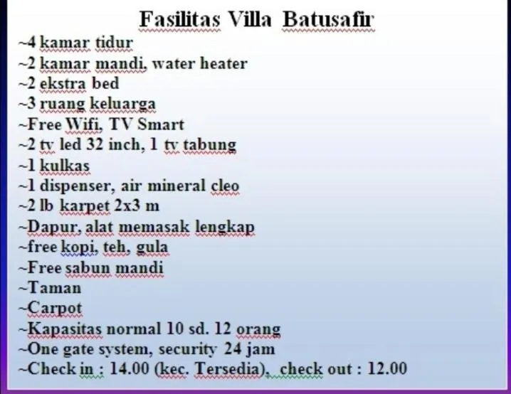Villa Batu Safir