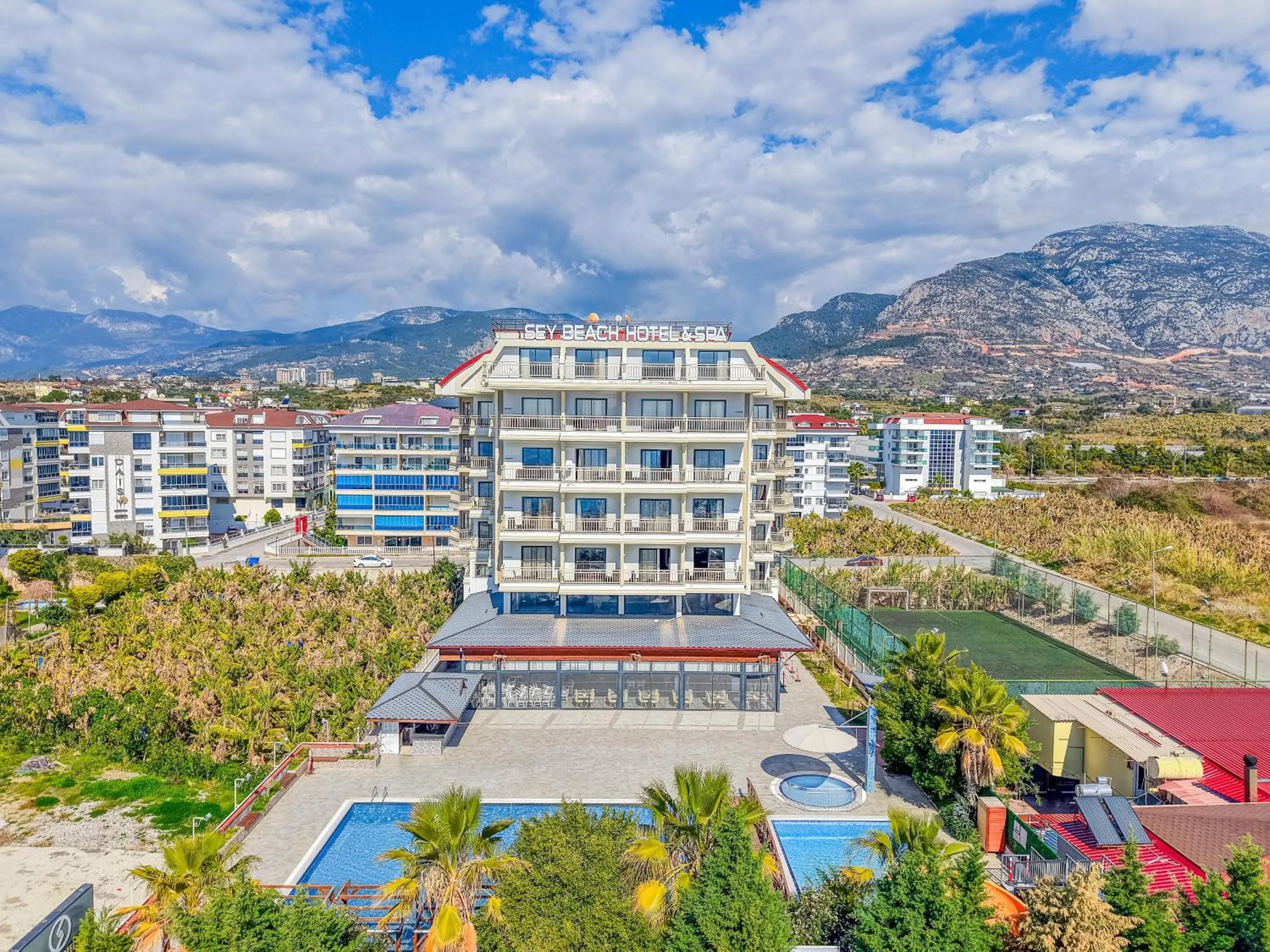 Property building in Sey Beach Hotel & Spa