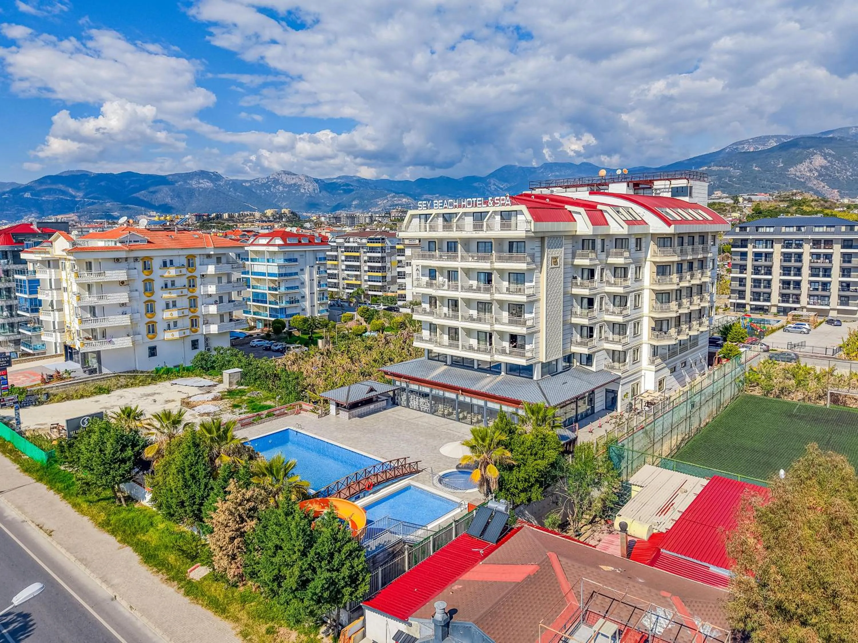 Property building in Sey Beach Hotel & Spa