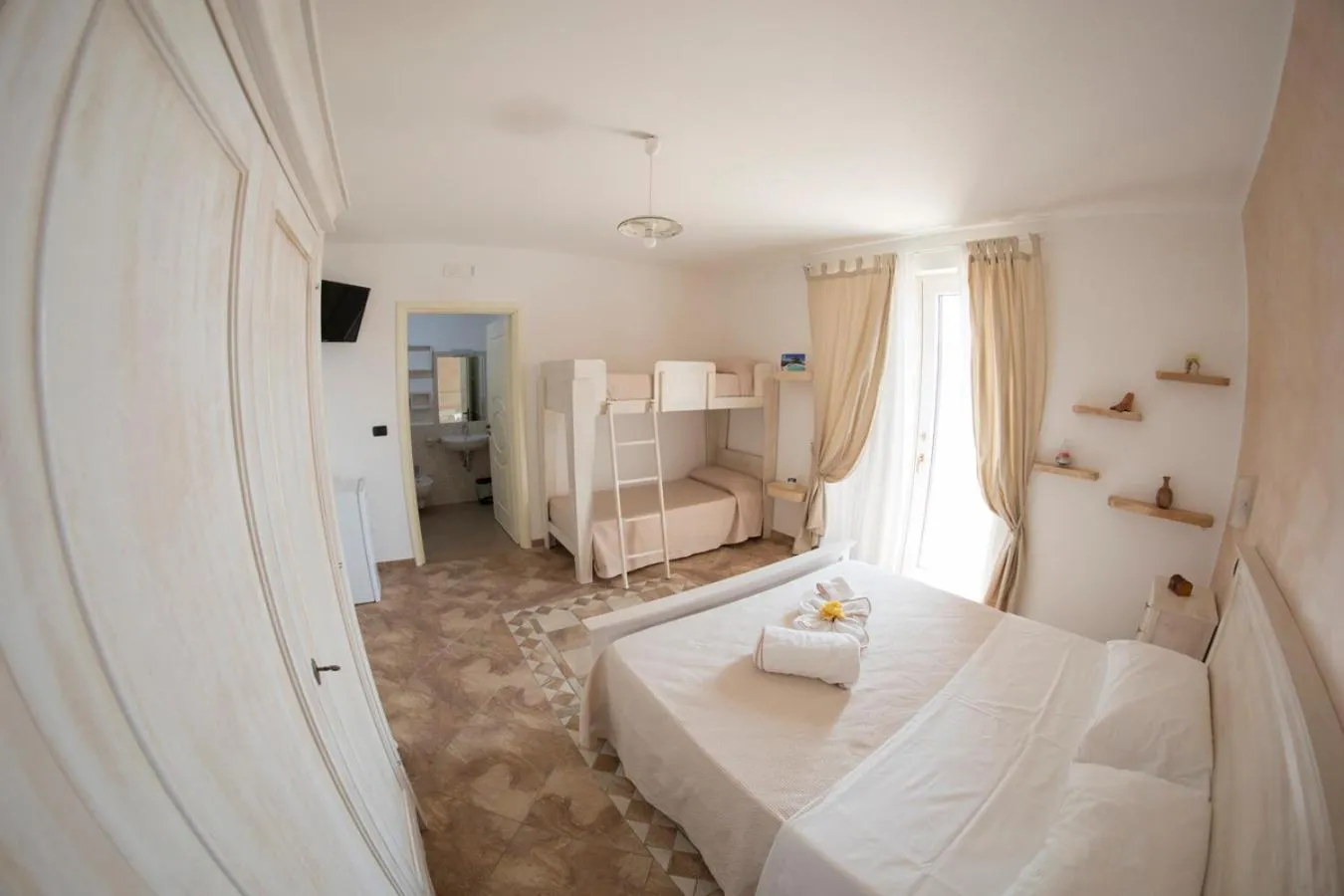 Photo of the whole room, Bed in Blue And Blue City