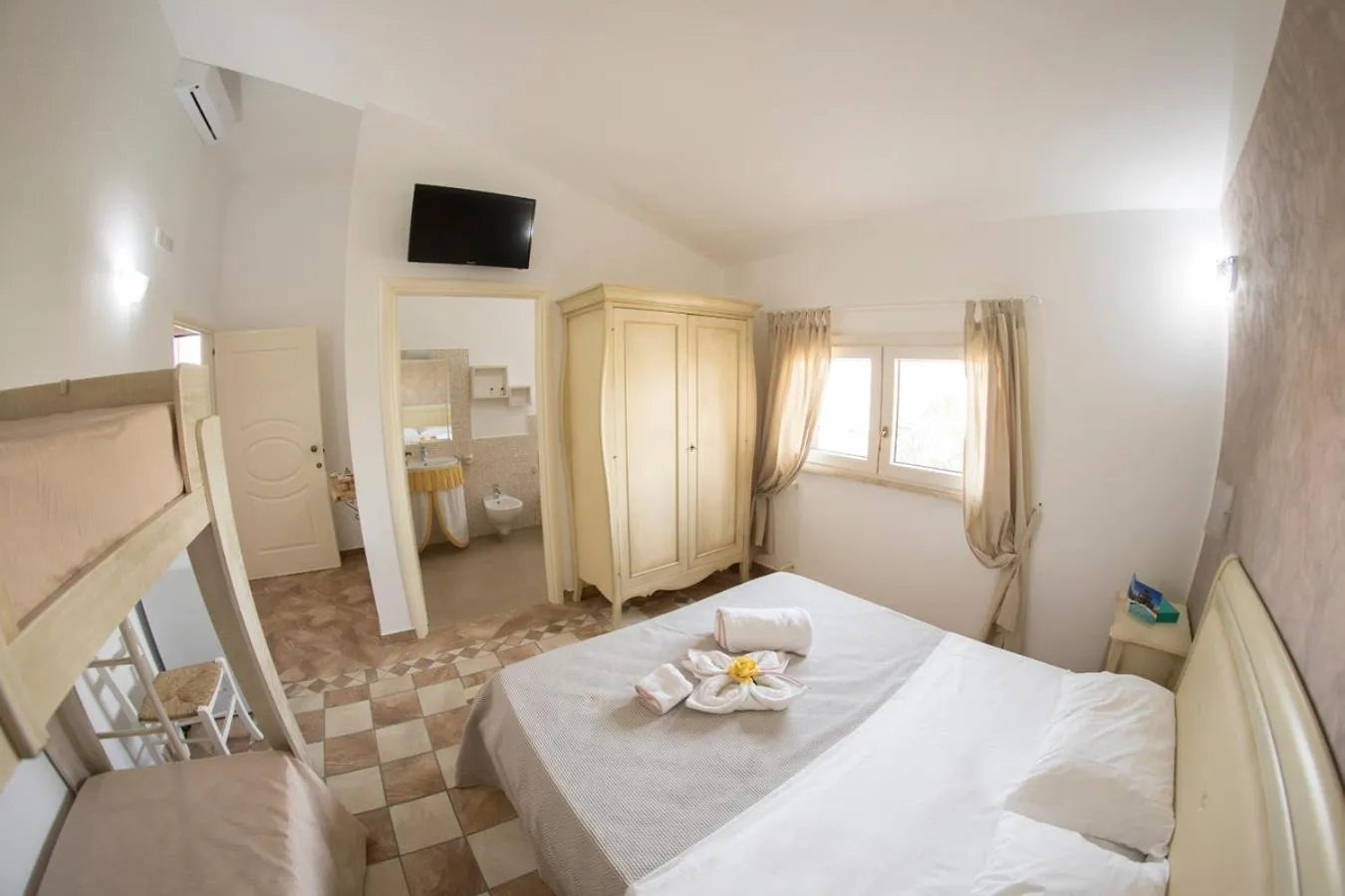 Photo of the whole room, Bed in Blue And Blue City