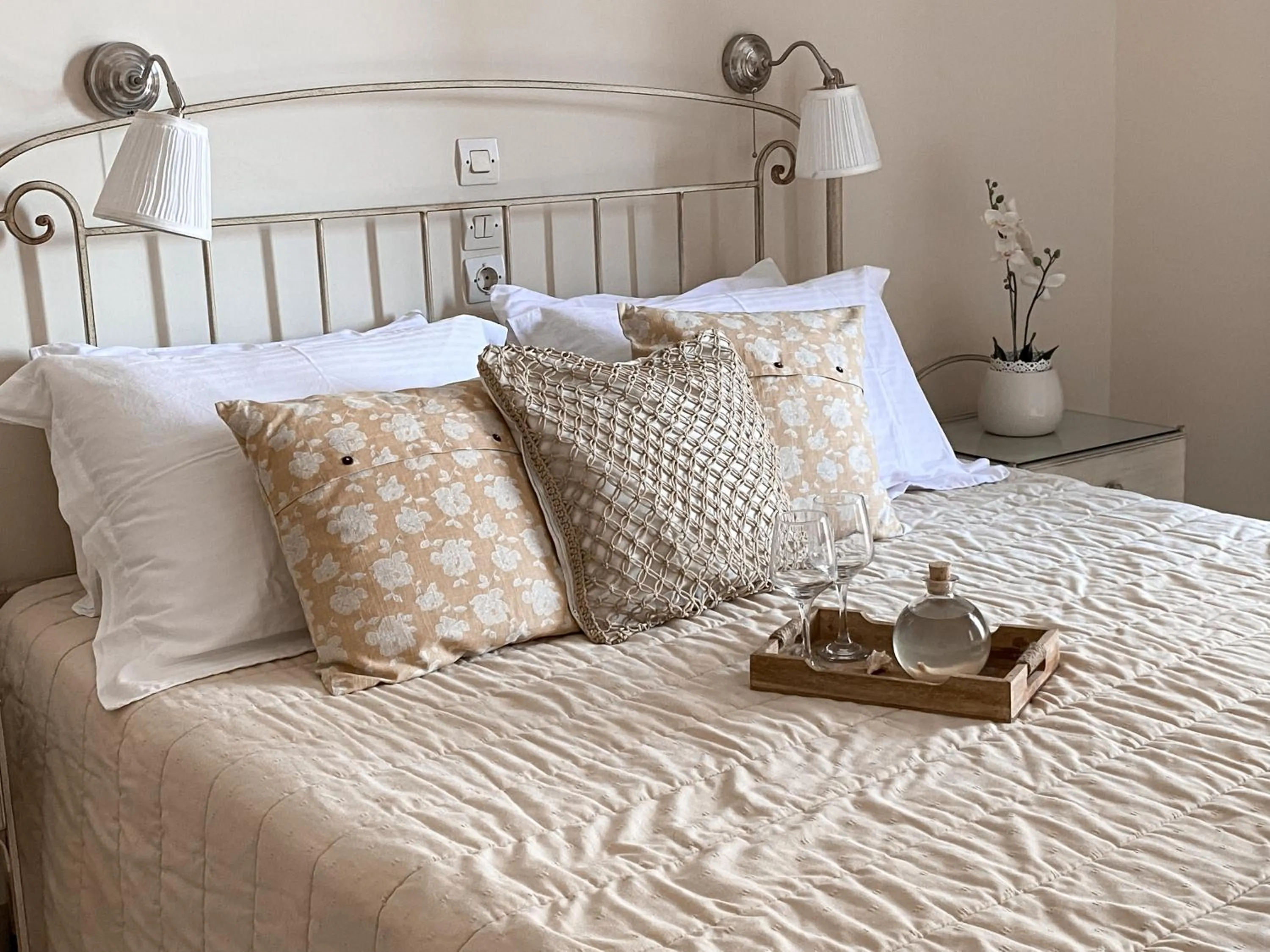 Bed in Kaloudis Studios & Apartments