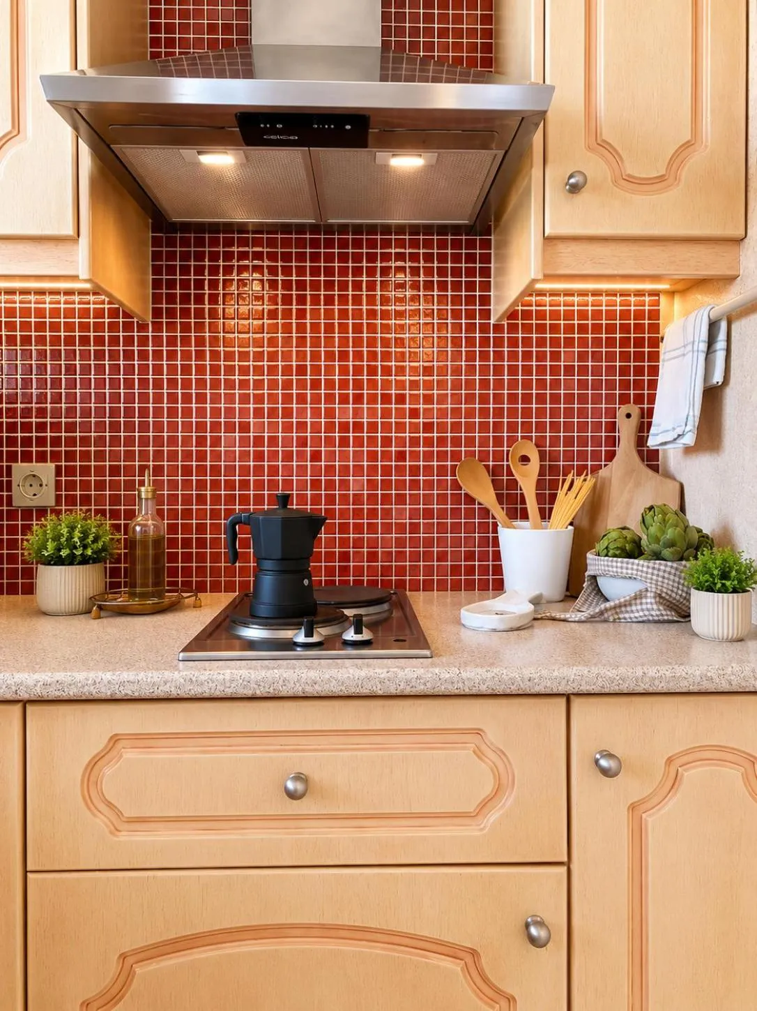 Kitchen or kitchenette in Kaloudis Studios & Apartments