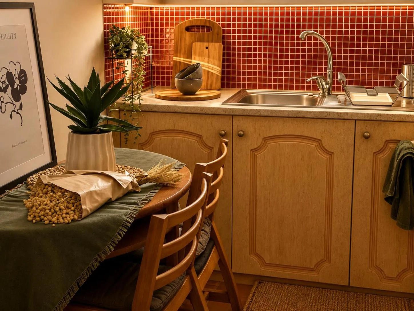Kitchen or kitchenette in Kaloudis Studios & Apartments