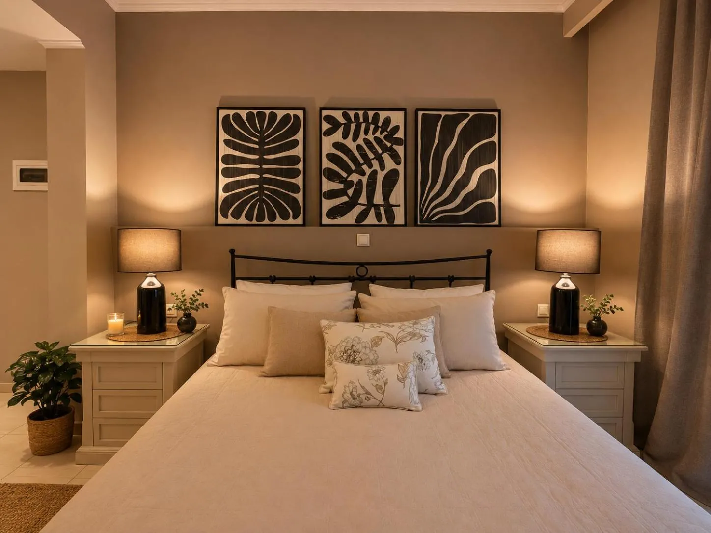 Bed in Kaloudis Studios & Apartments