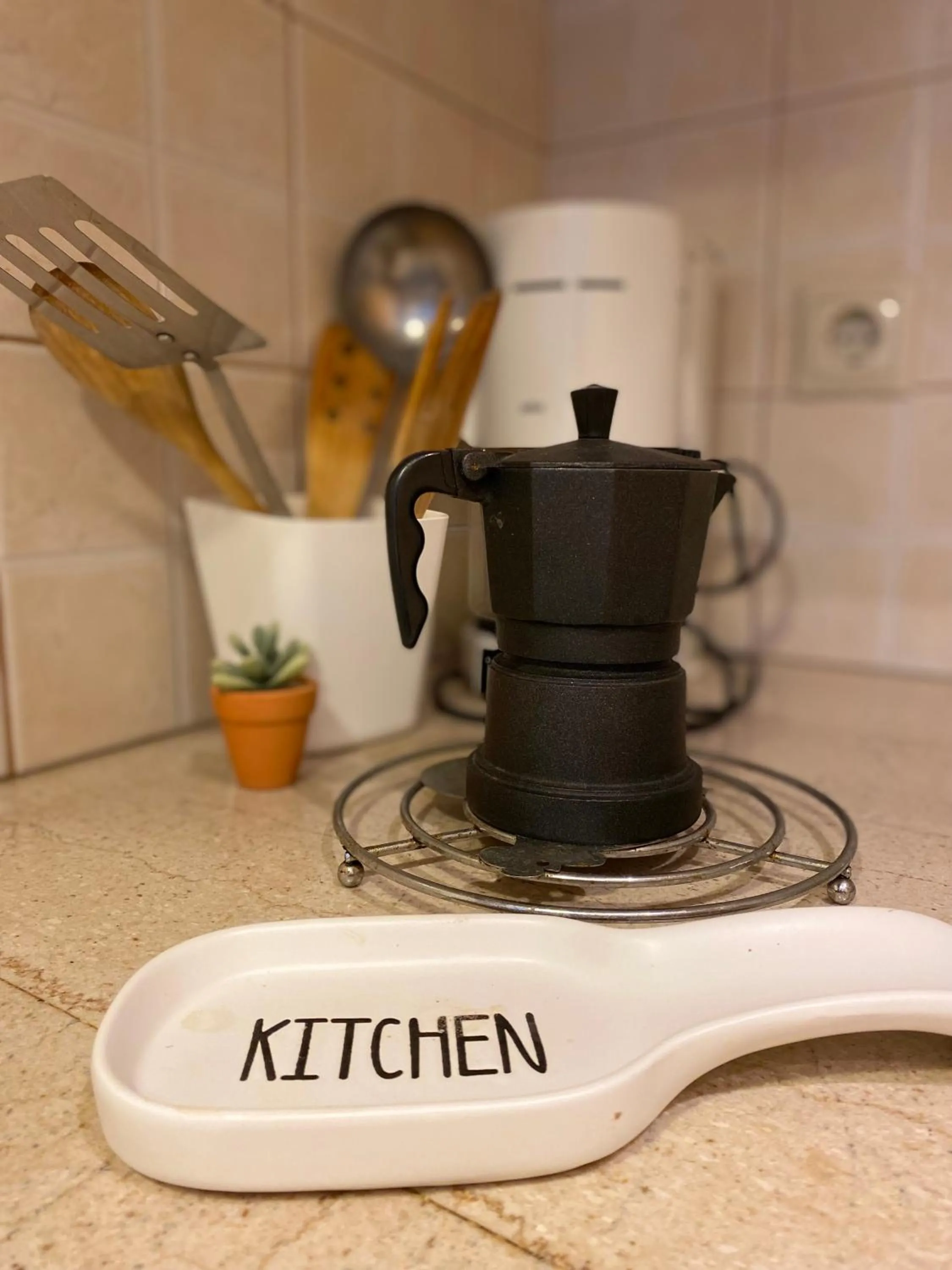 Kitchen or kitchenette in Kaloudis Studios & Apartments