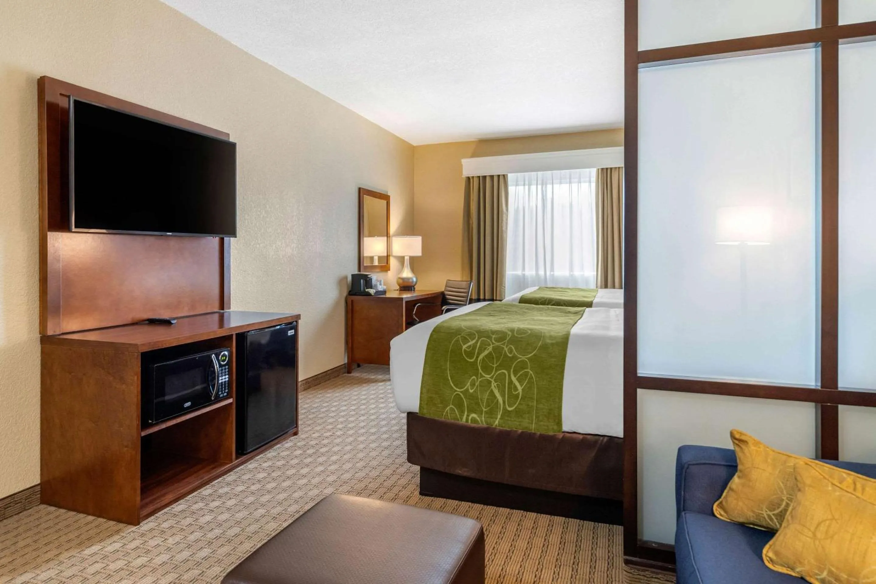 TV and multimedia, Bed in Comfort Suites San Antonio Airport North