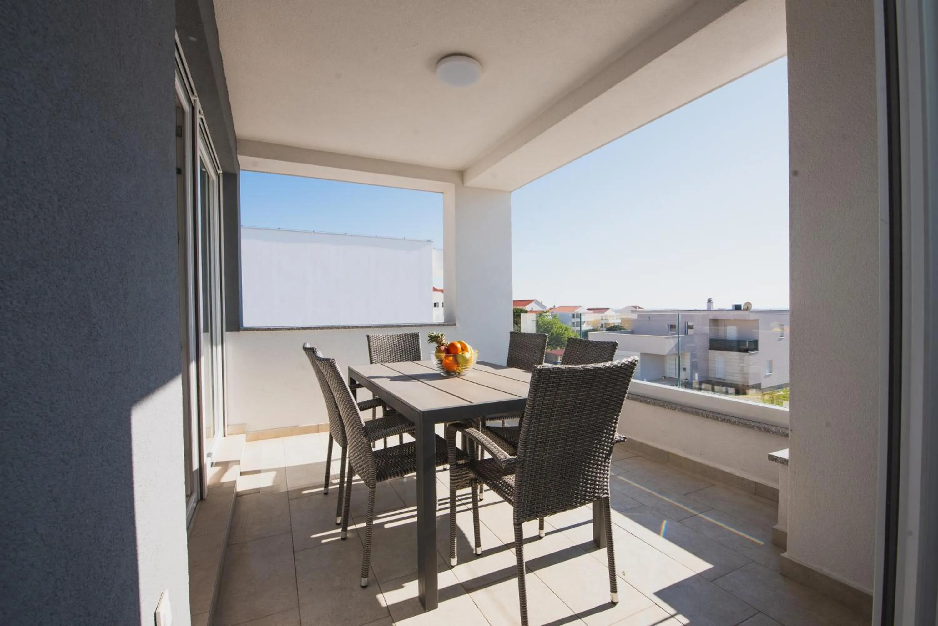 Balcony/Terrace in Pool Apartments Villa Dalia