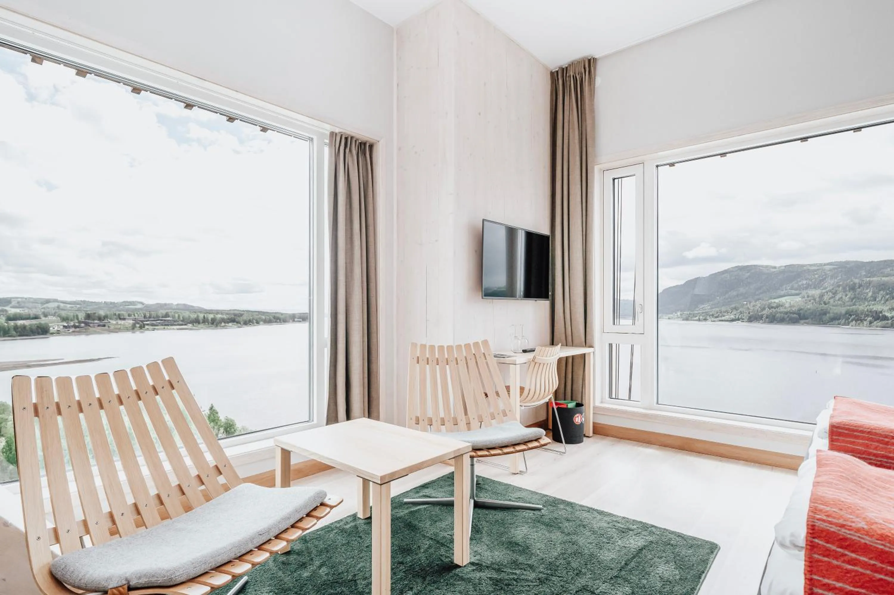 Seating area in Wood Hotel by Frich's