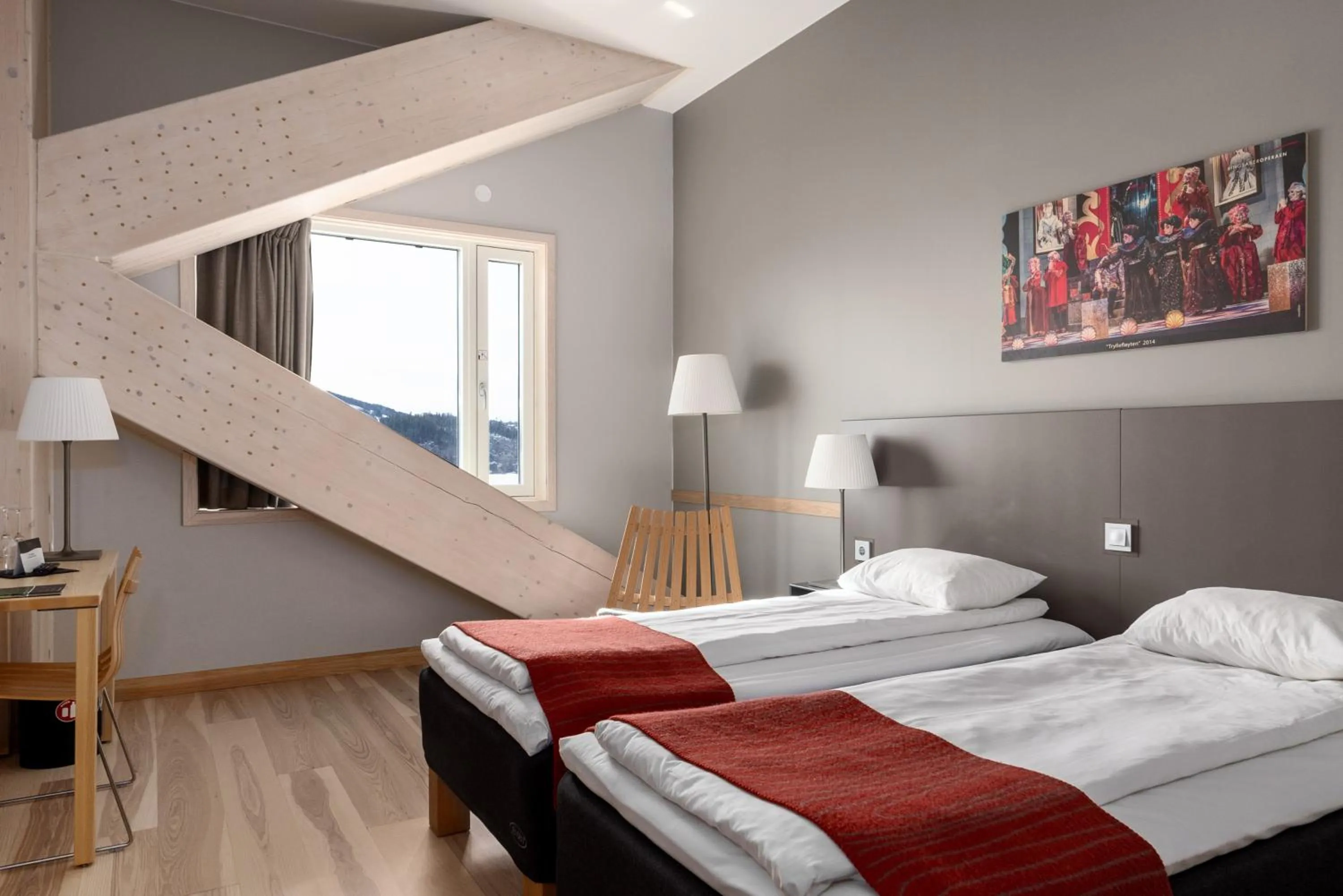 View (from property/room), Bed in Wood Hotel by Frich's