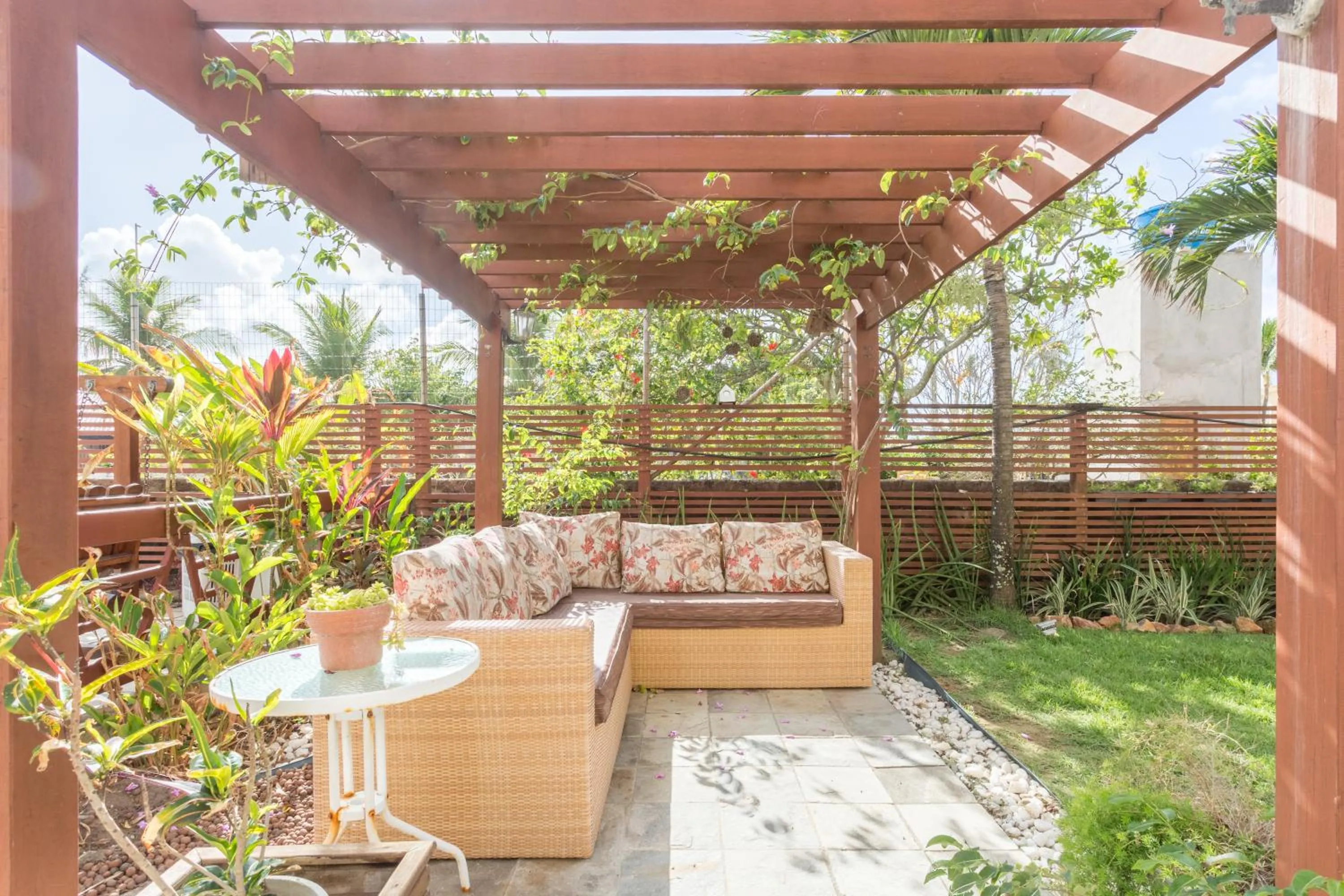 Seating area in Pousada Iandê