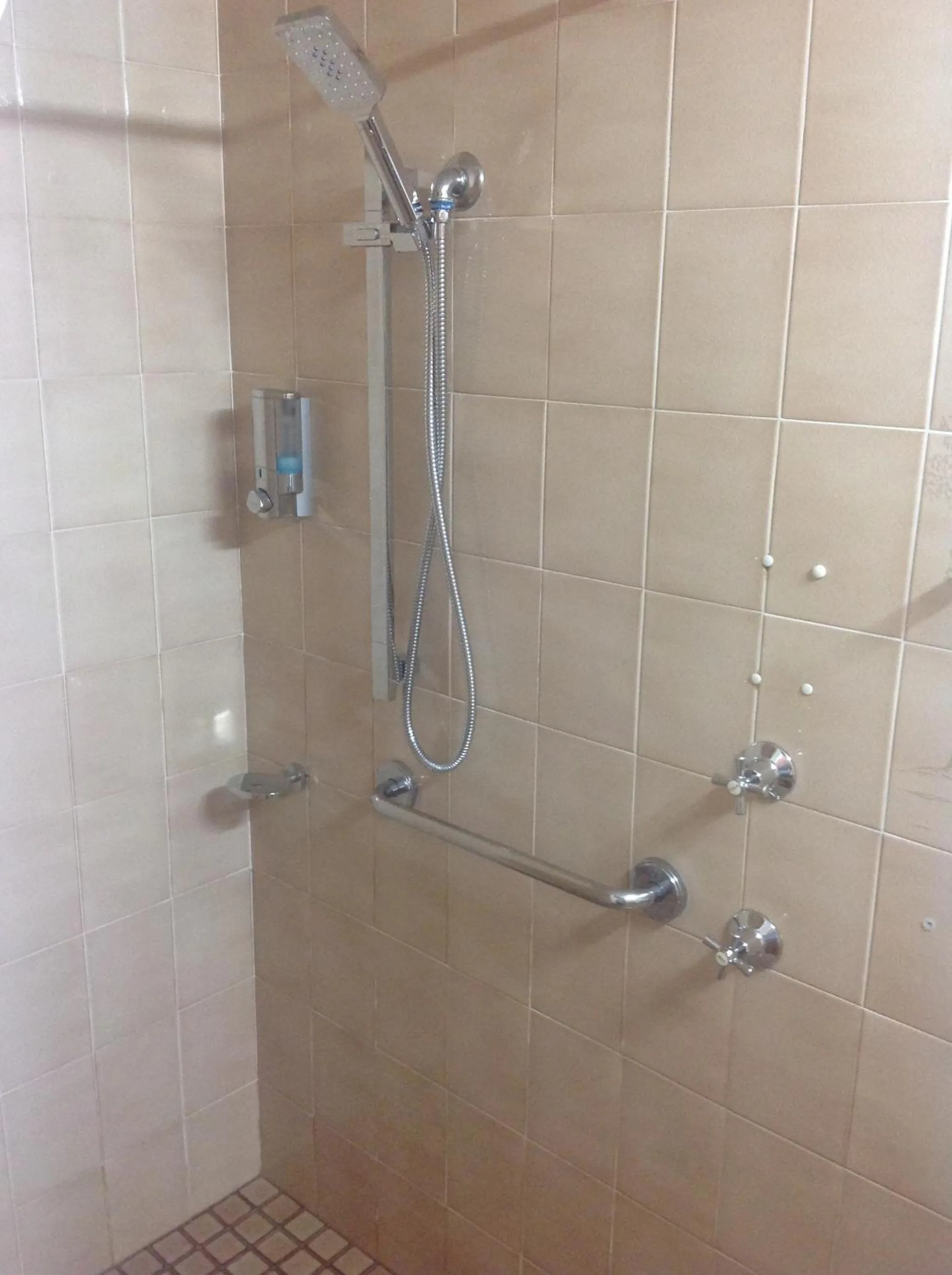 Shower in Avlon Gardens Motel