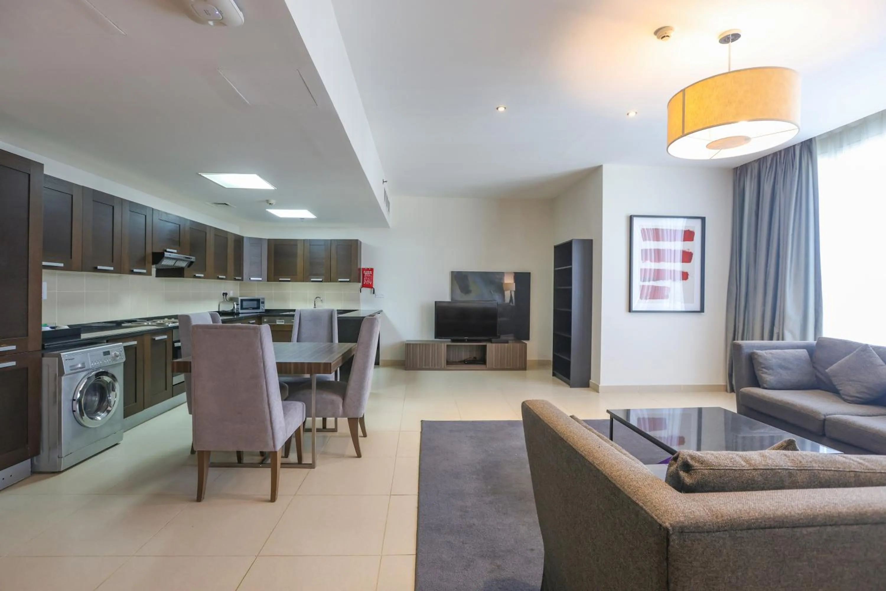 Kitchen or kitchenette in Nassima Tower Hotel Apartments