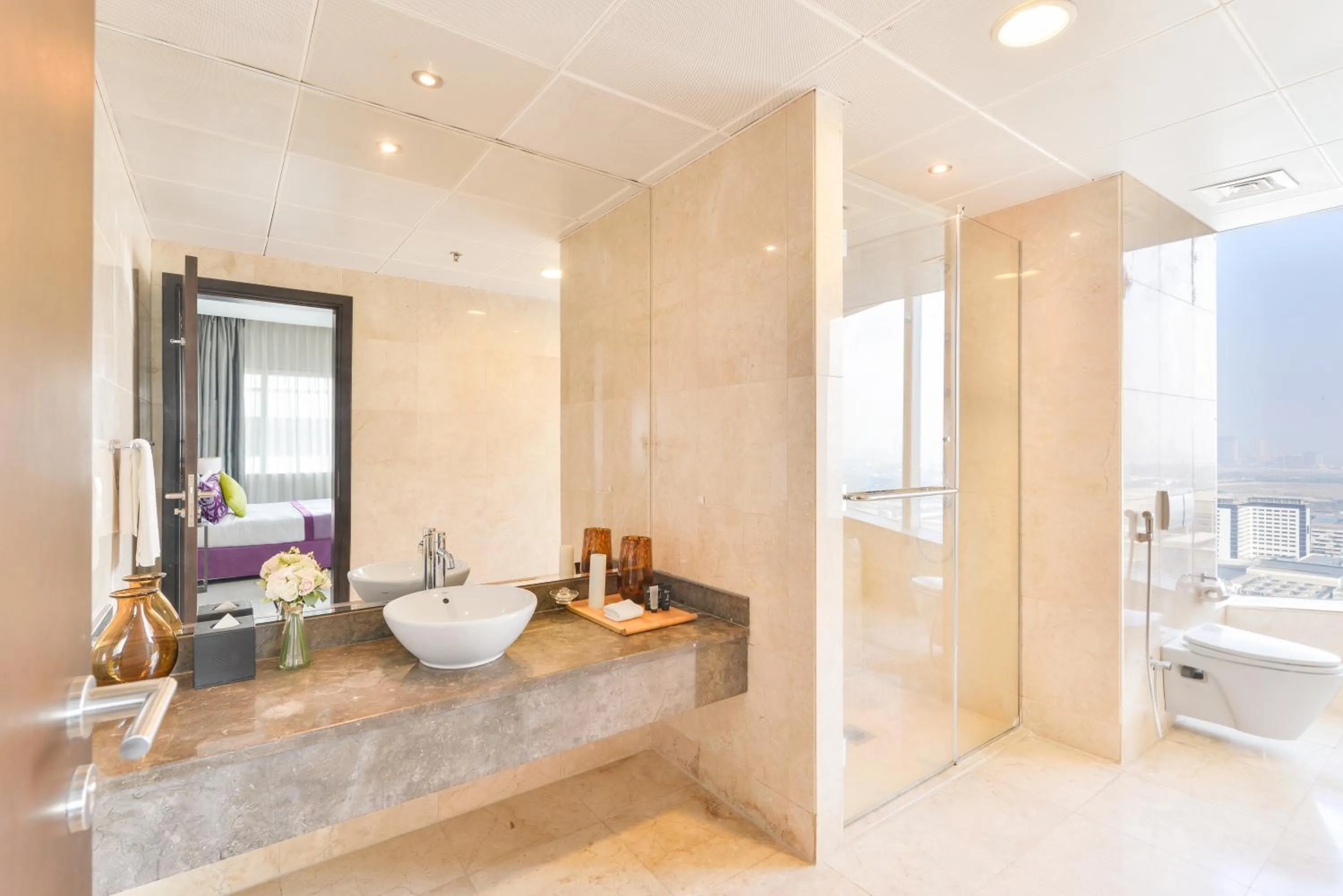 Bathroom in Nassima Tower Hotel Apartments