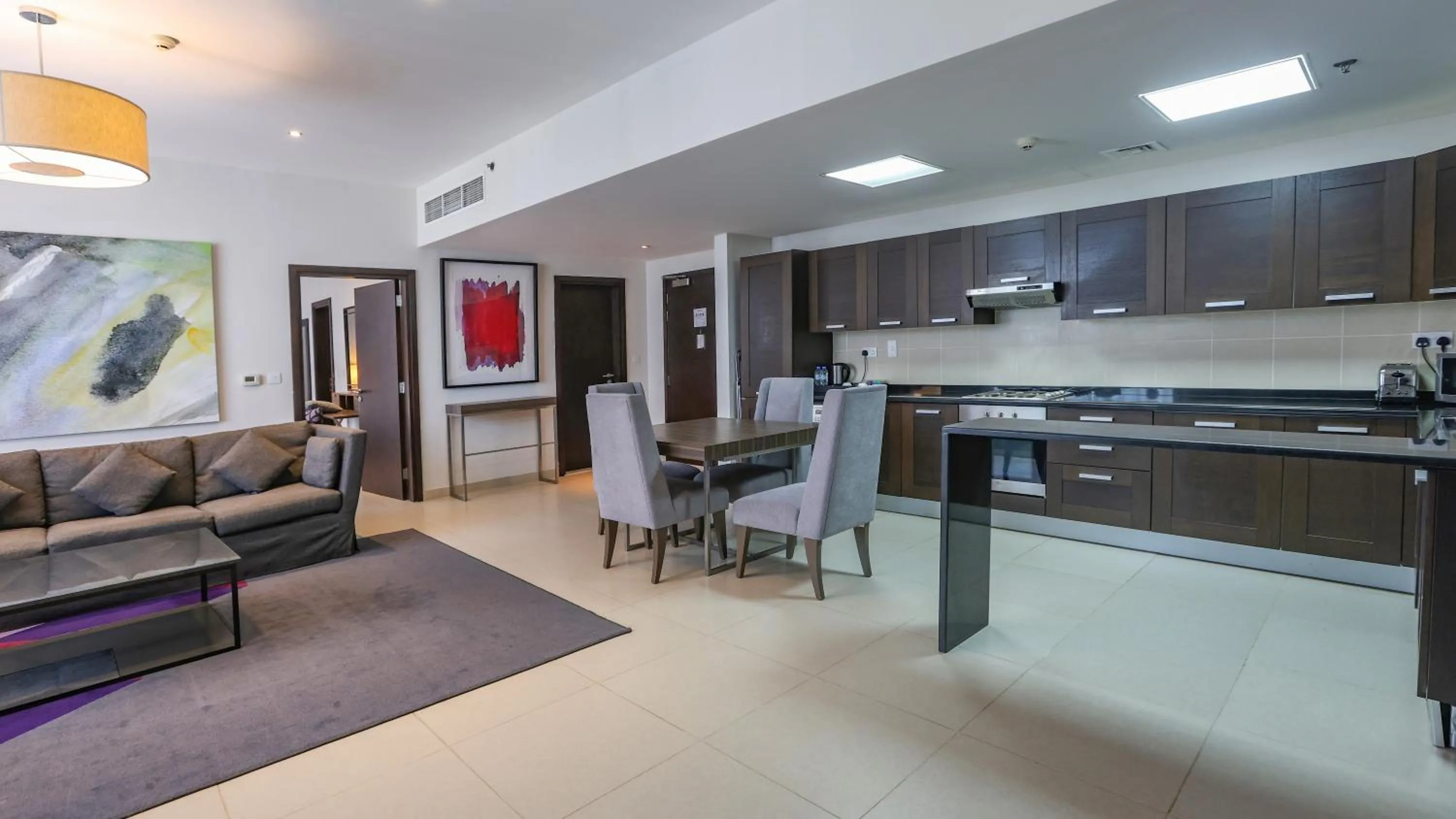 Kitchen or kitchenette in Nassima Tower Hotel Apartments