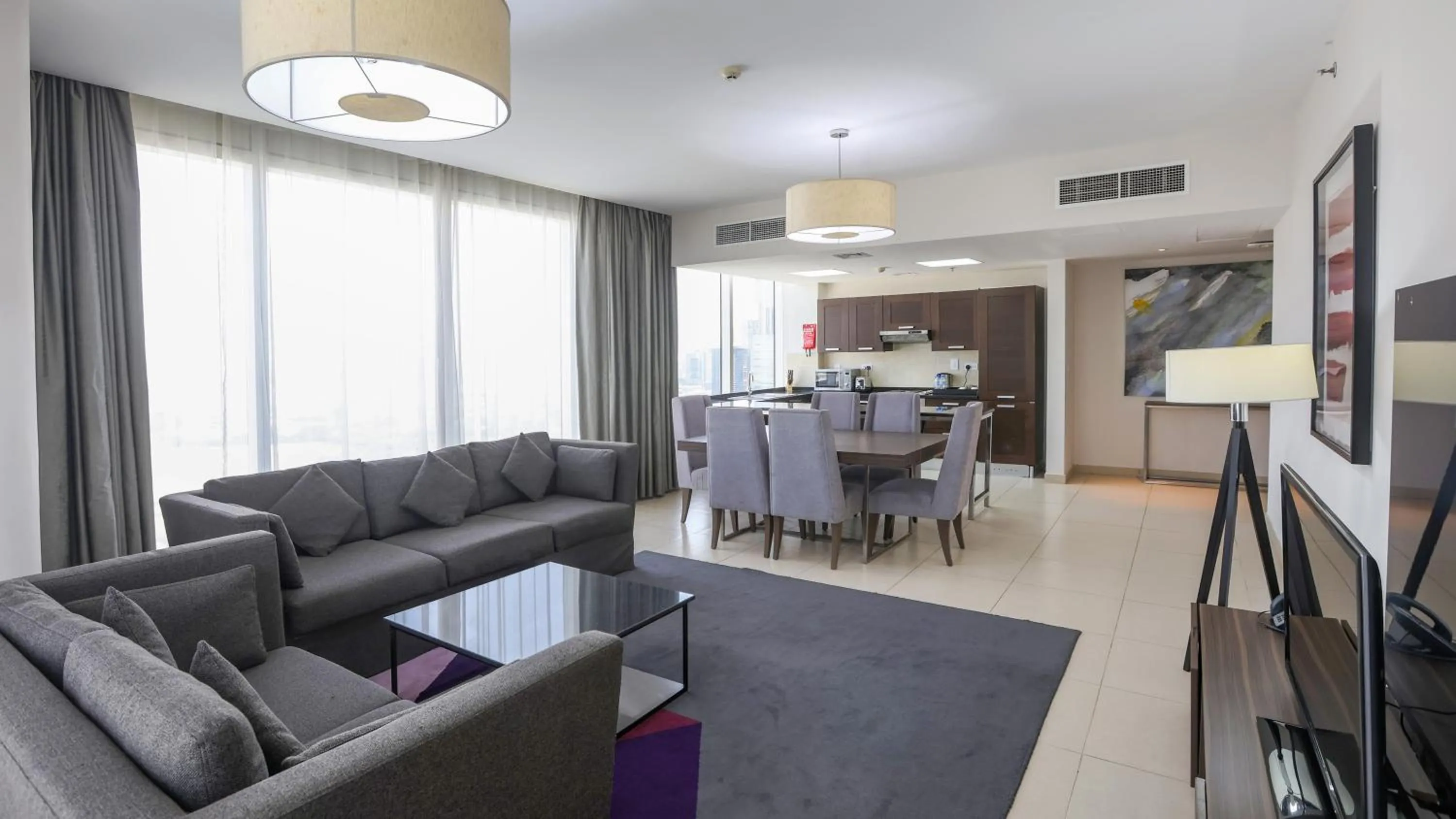 Living room in Nassima Tower Hotel Apartments