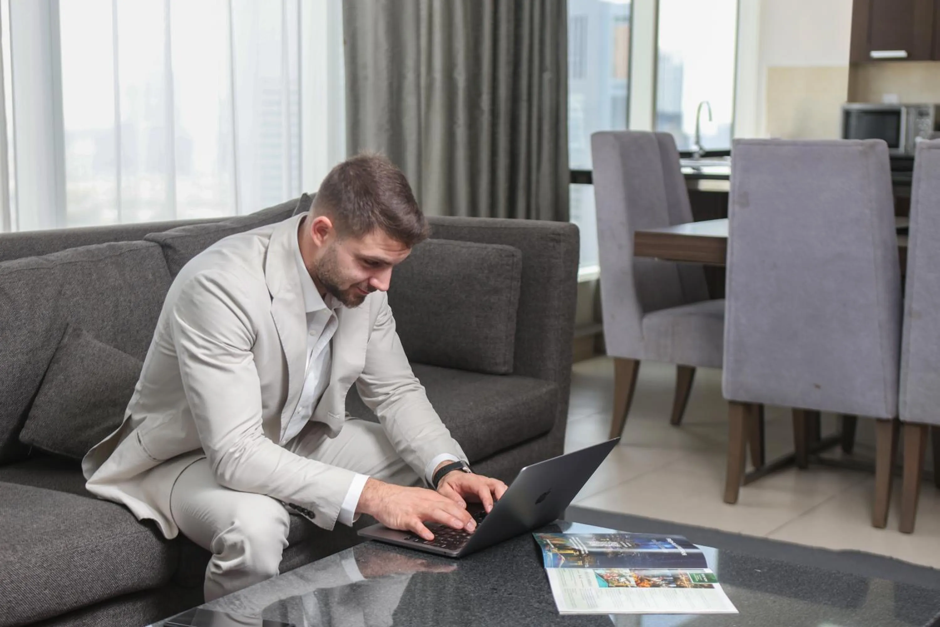 Living room in Nassima Tower Hotel Apartments