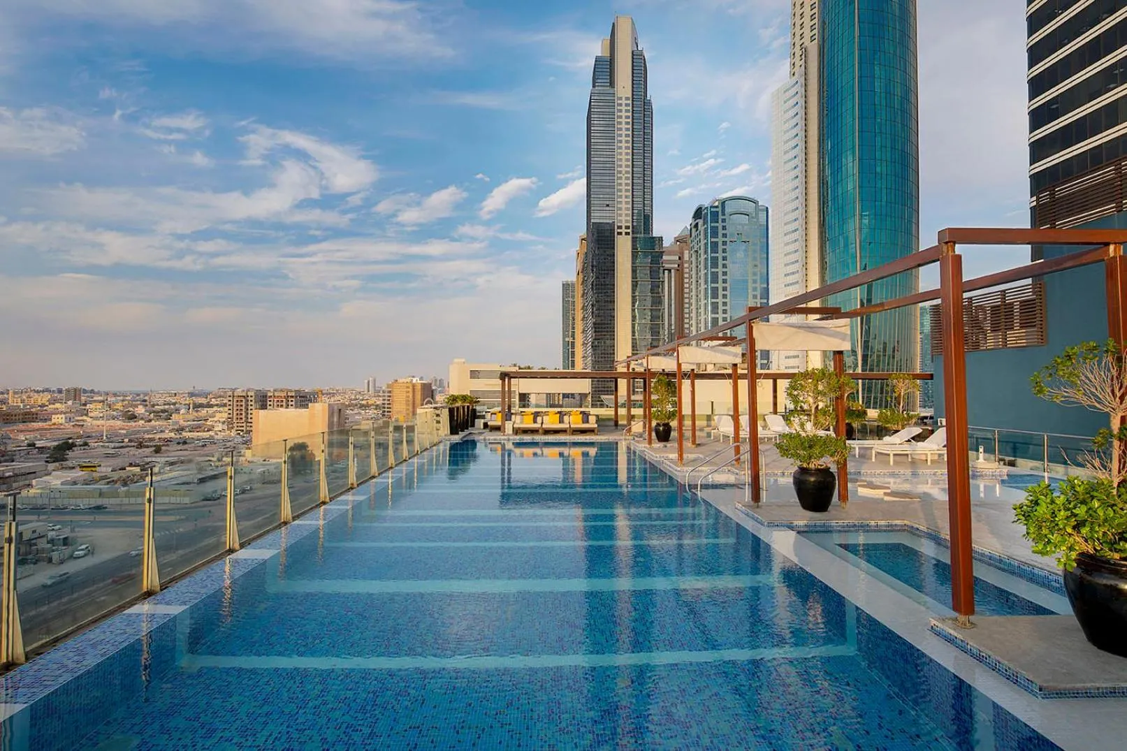 Swimming pool in Nassima Tower Hotel Apartments