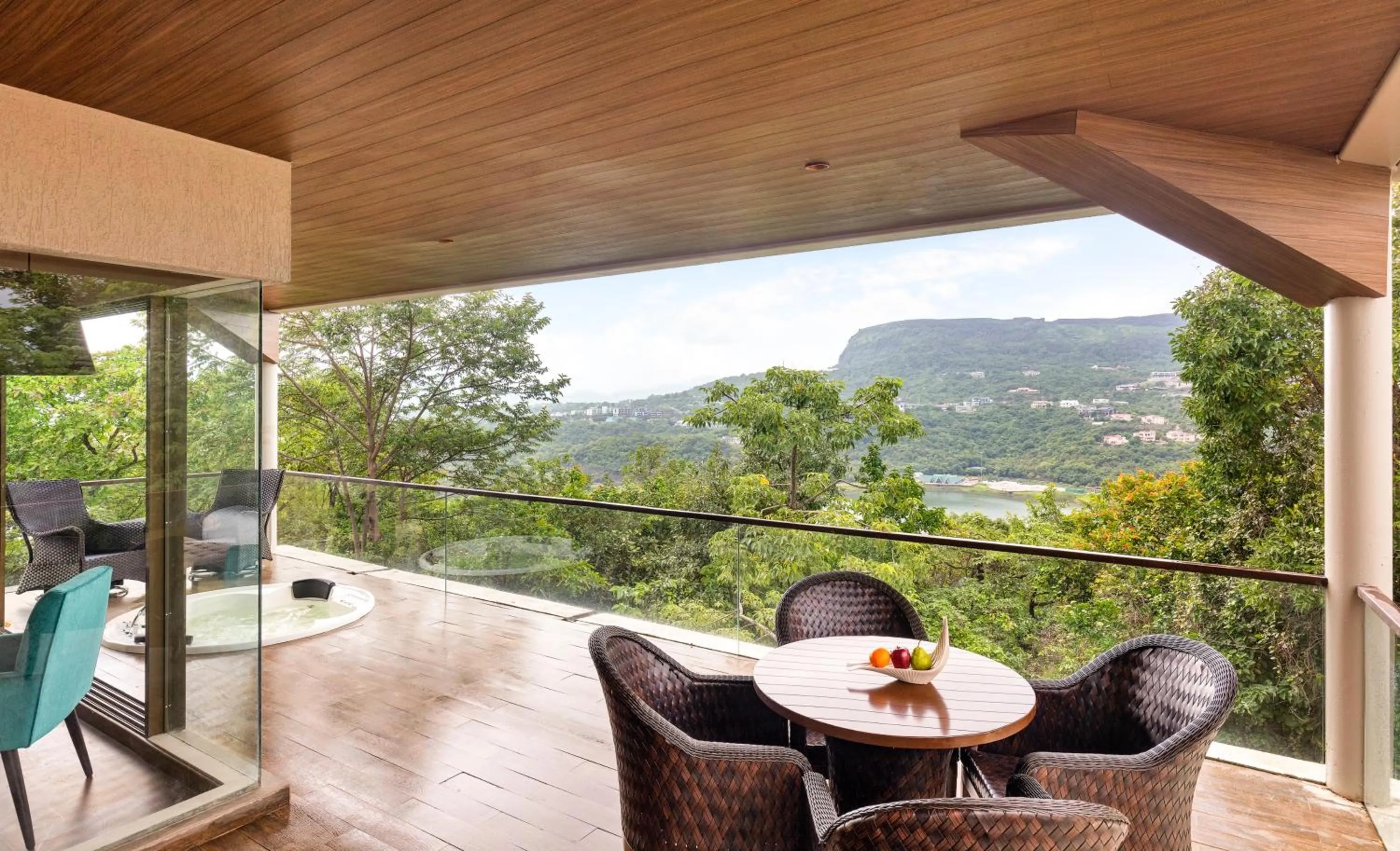 Patio in Aveda Suites at Aamby Valley city