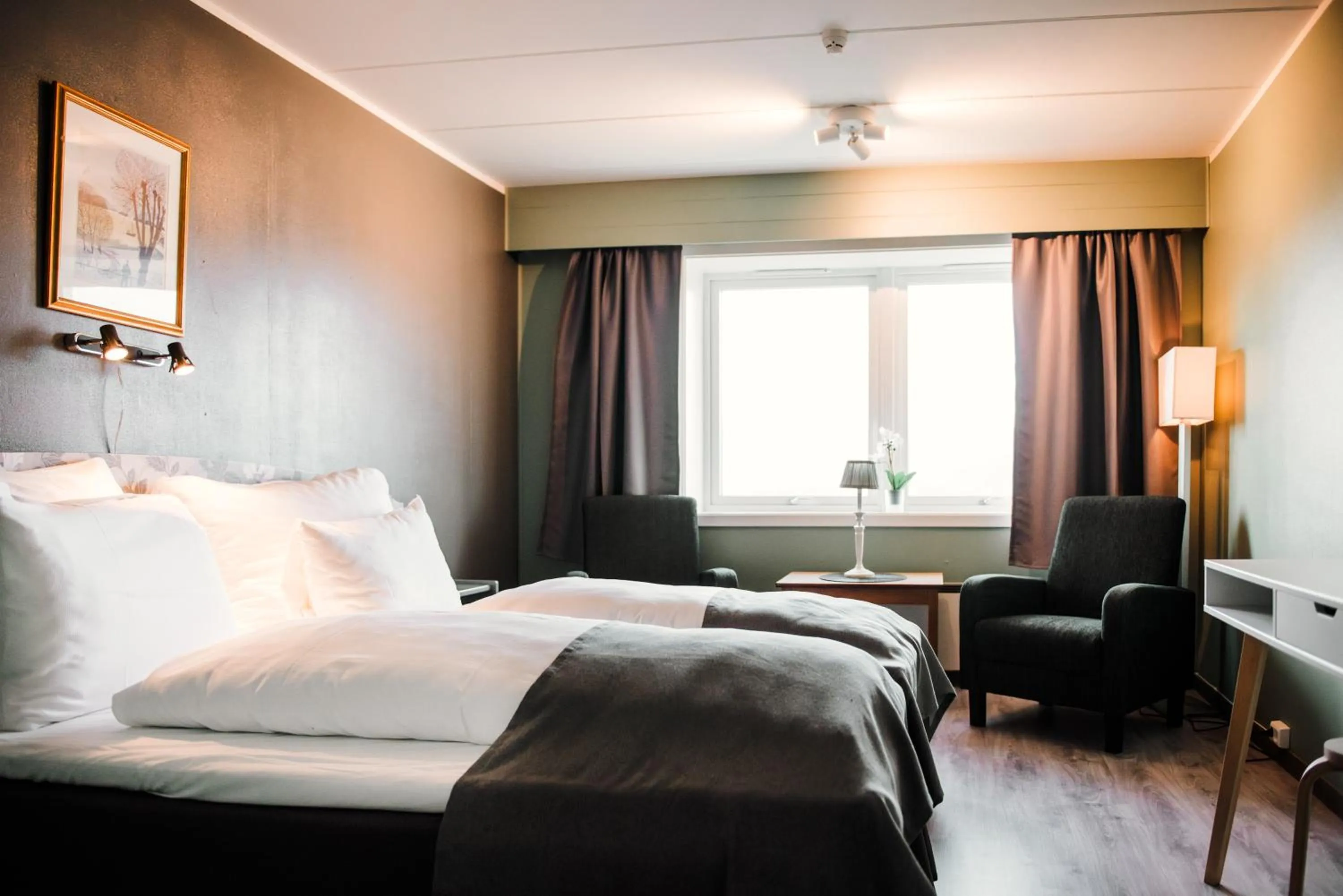 Bed in Vågslidtun Hotel