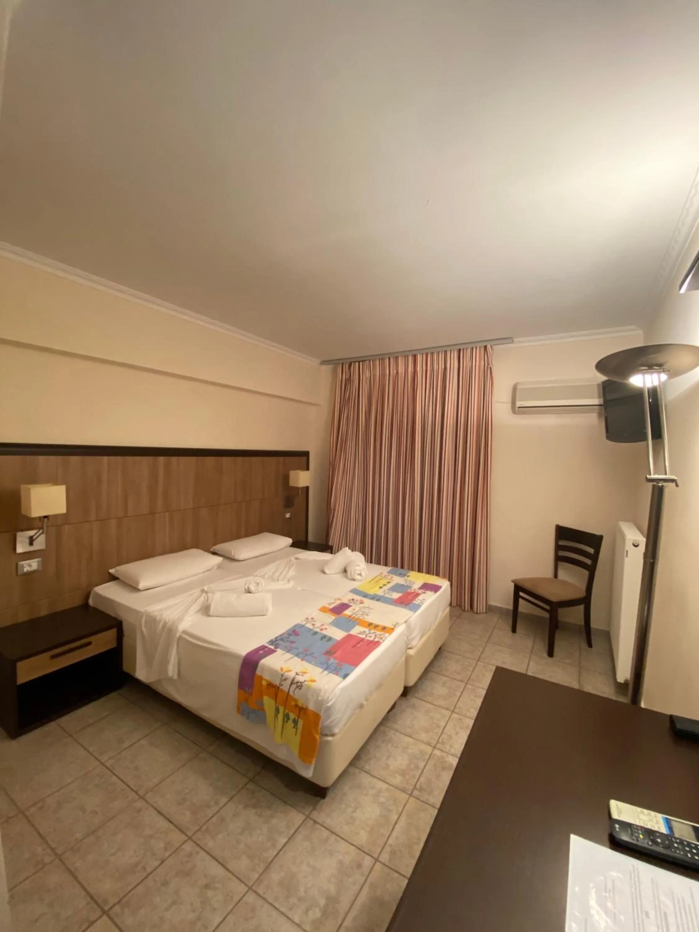 Bed in Kaiafas Lake Hotel