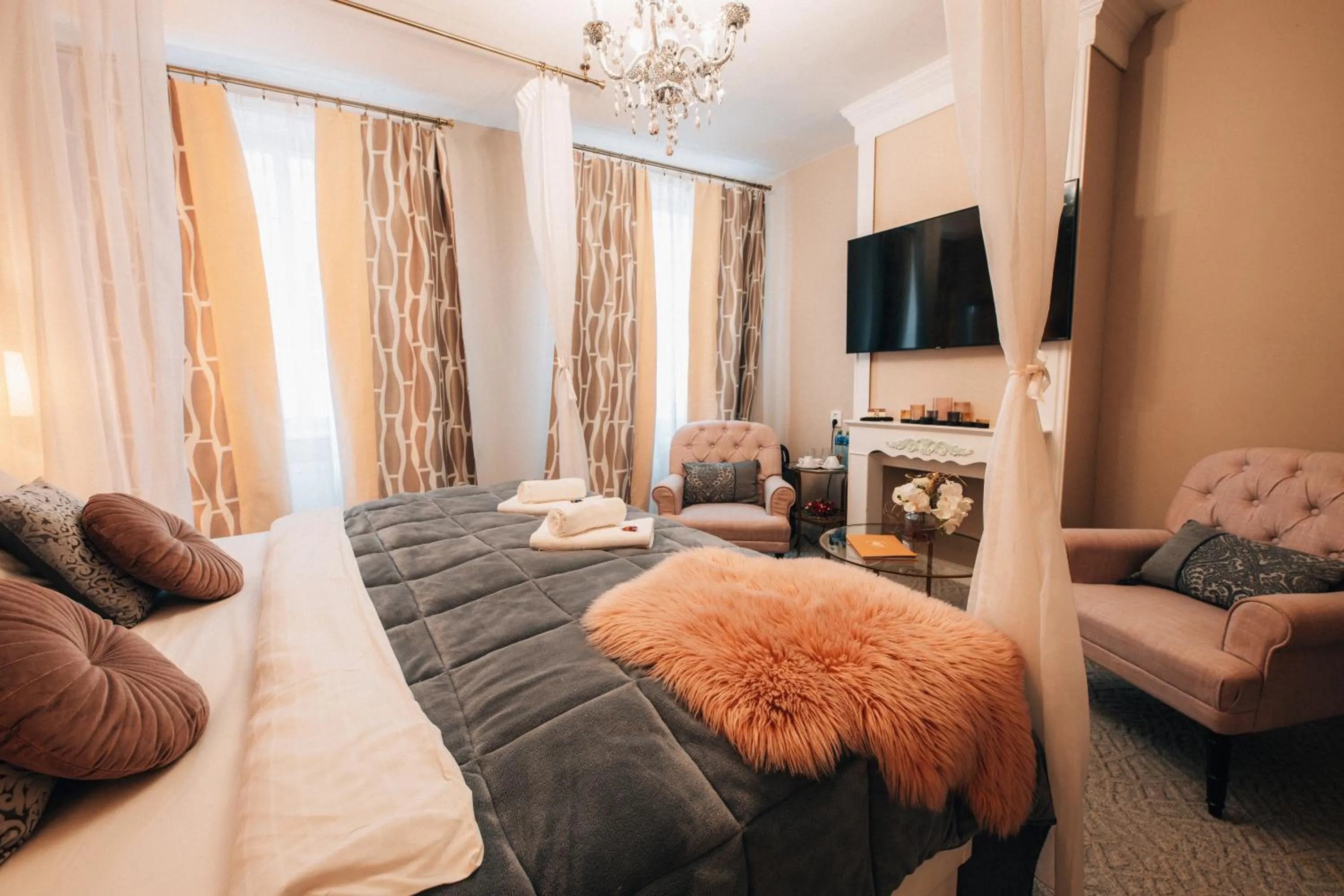 Bed in Hotel Telč
