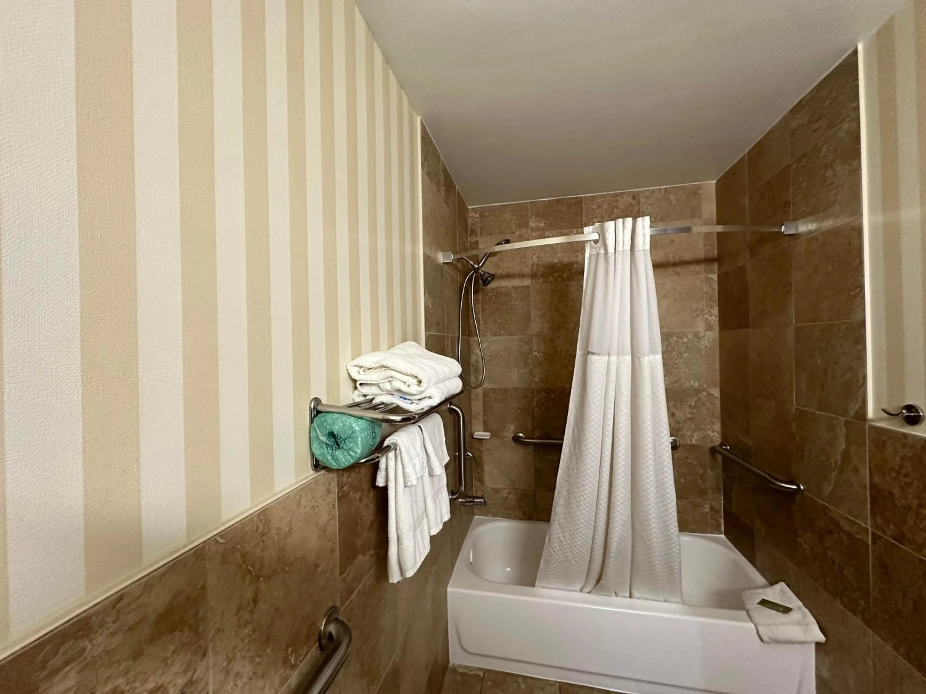 Bathroom in Super 8 by Wyndham Allentown Kutztown Area