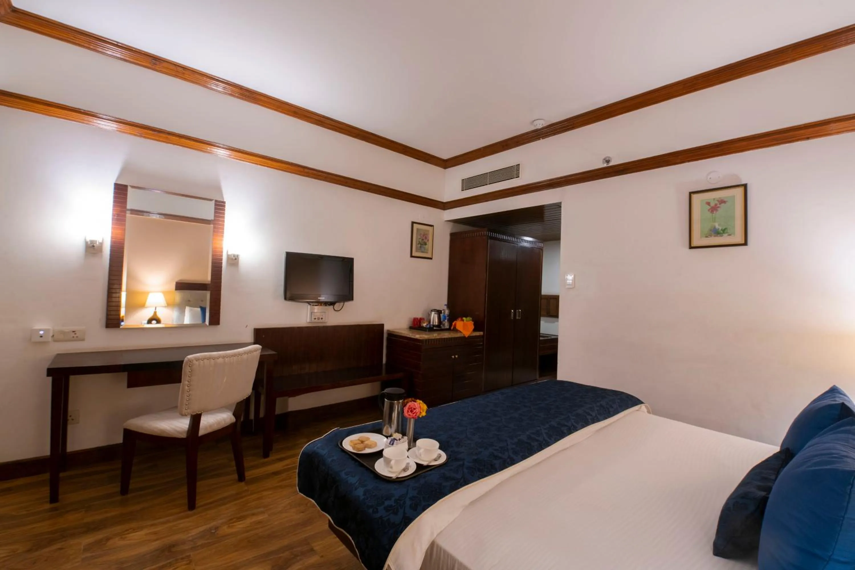 Bed in Mastiff Grand Manali Resort