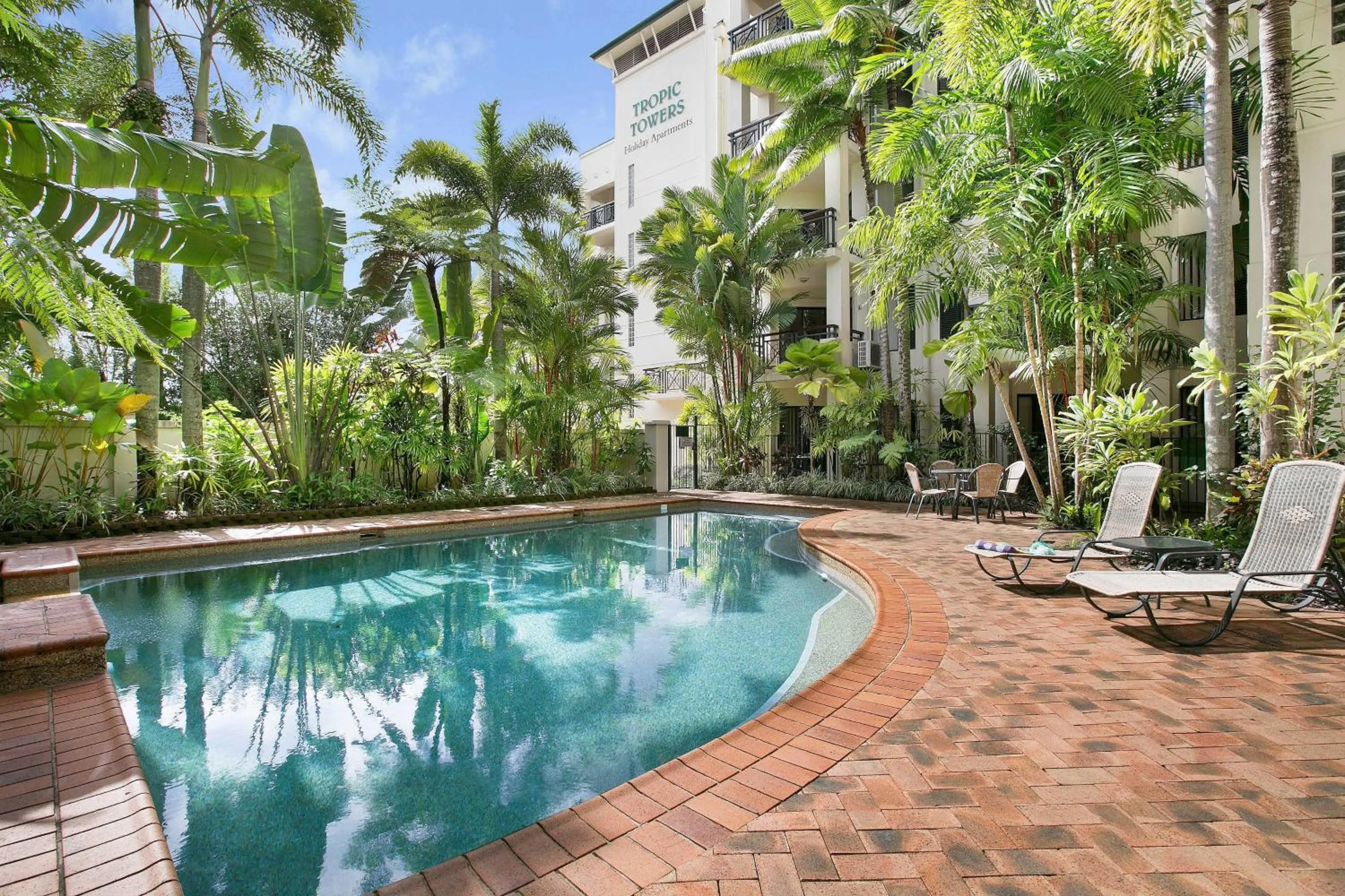 Swimming pool in Tropic Towers Apartments
