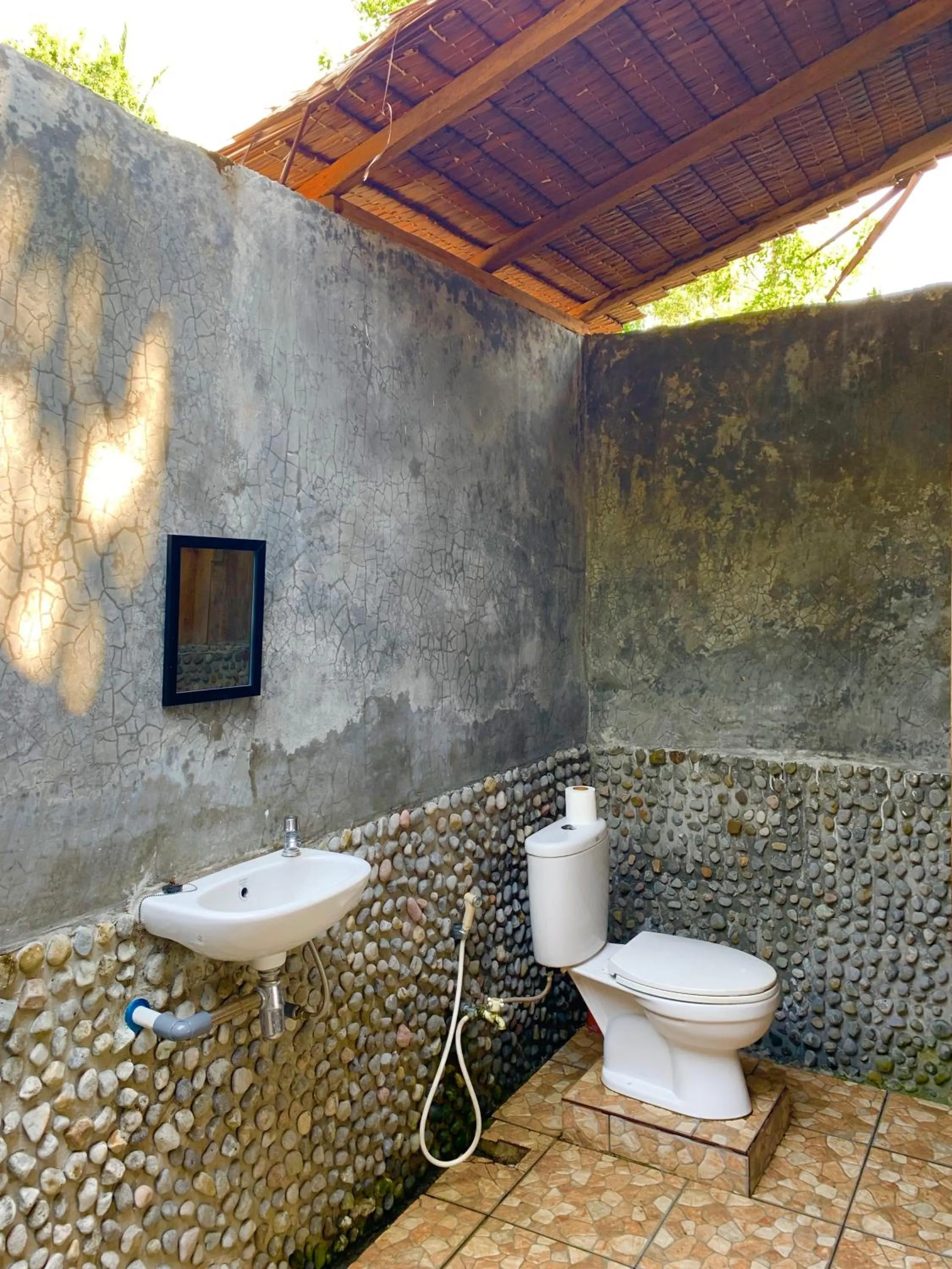 Bathroom in Pristine Paradise Dive Resort - Togean Islands, Una Una